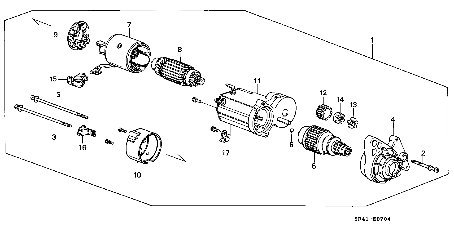 STARTER MOTOR  COMPONENT PARTS (1.2KW/DENSO)