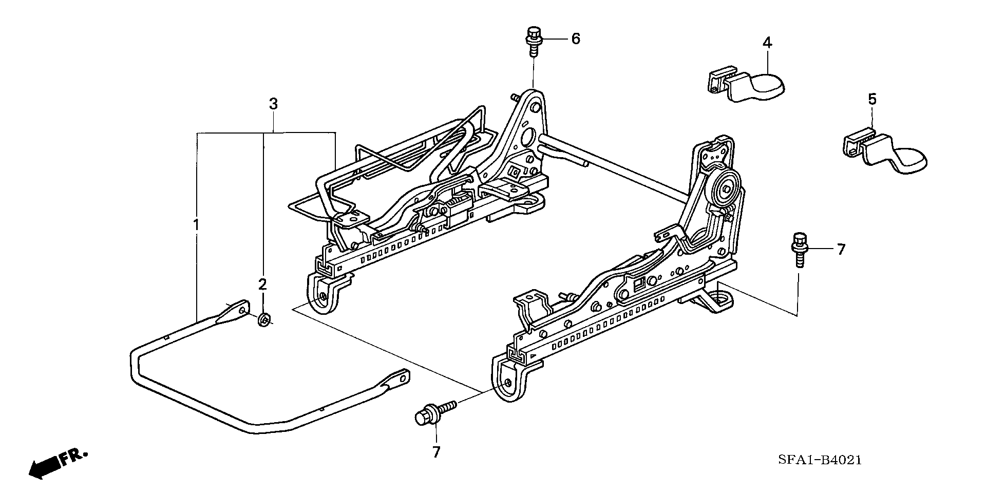 FRONT SEAT  COMPONENT PARTS (  PASSENGER'S SEAT SIDE )( BENCH)