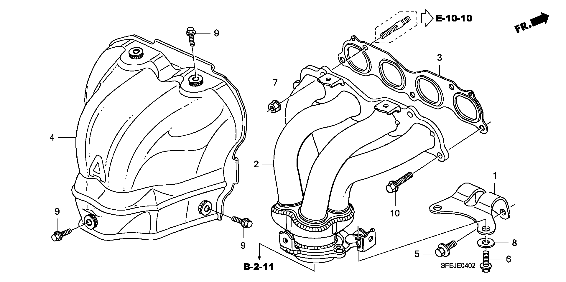 EXHAUST MANIFOLD (ABSOLUTE)  (4WD)