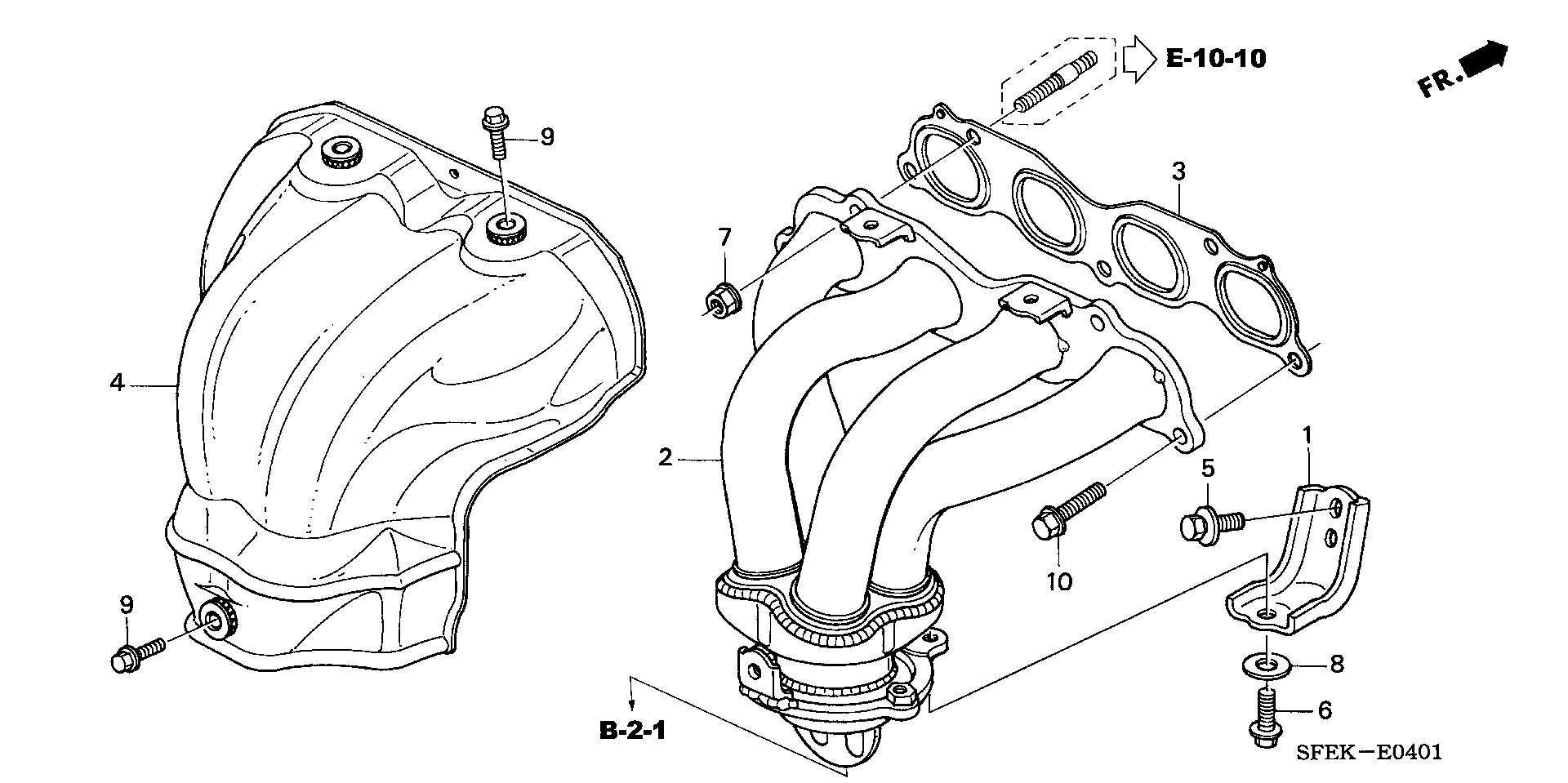 EXHAUST MANIFOLD (ABSOLUTE)  (2WD)