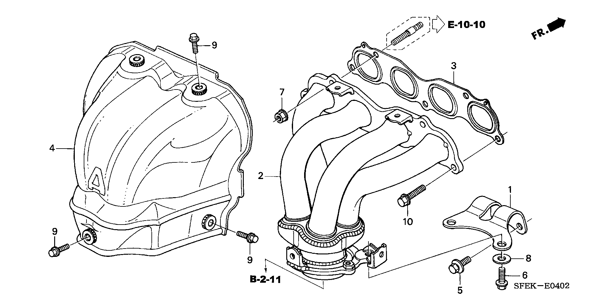 EXHAUST MANIFOLD (ABSOLUTE)  (4WD)