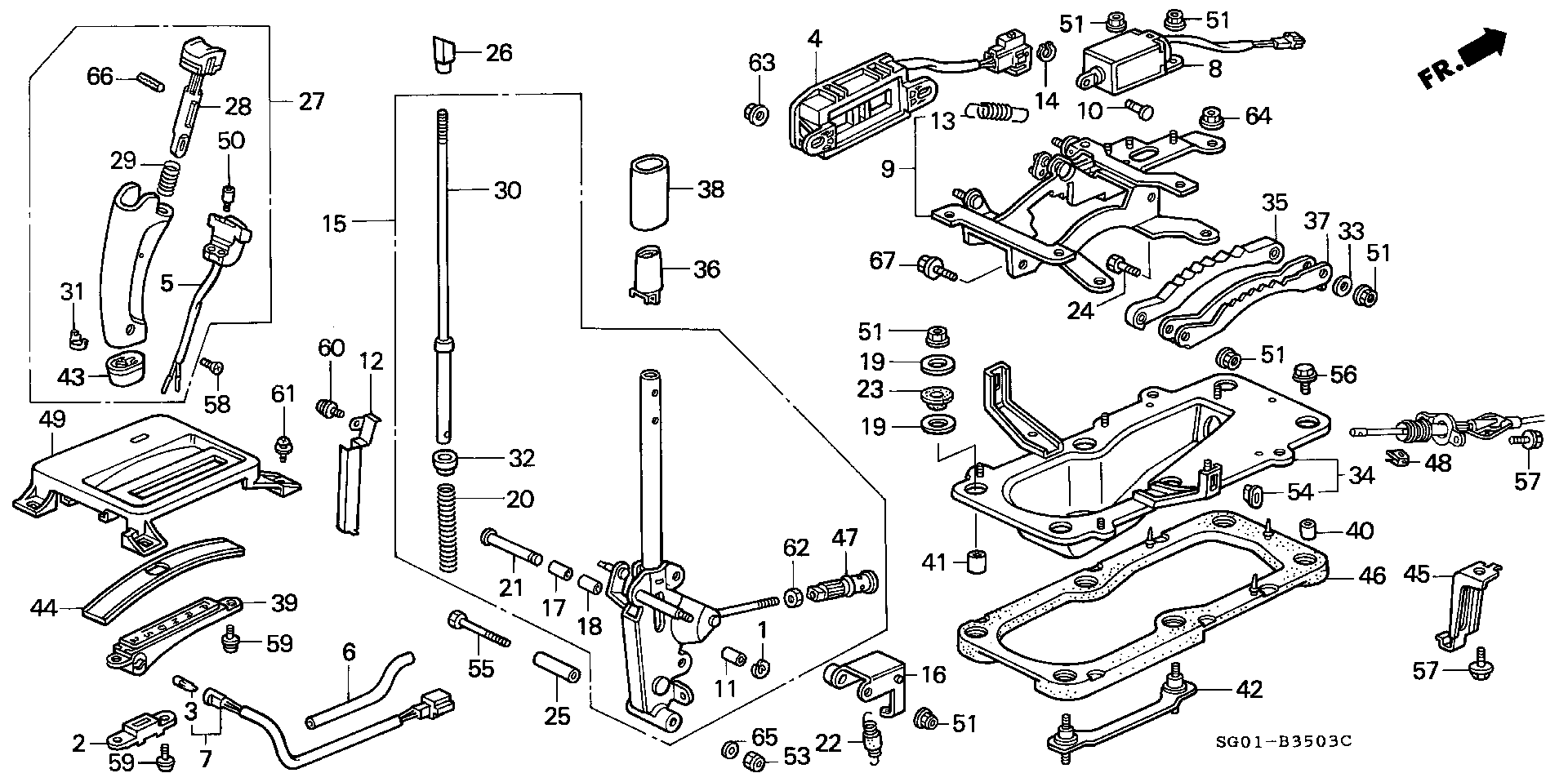 SELECT LEVER(AT SOLENOID  ATTACHING )