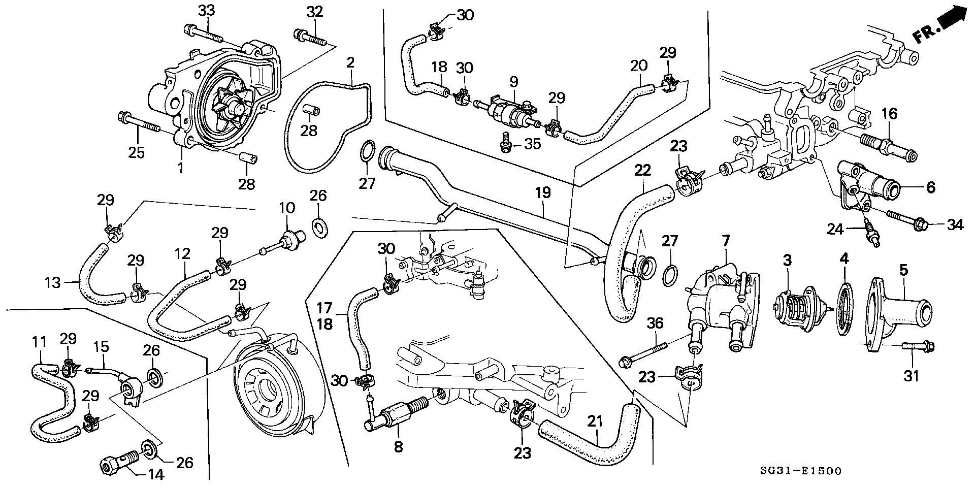 WATER PUMP/ THERMOSTAT (DOHC)