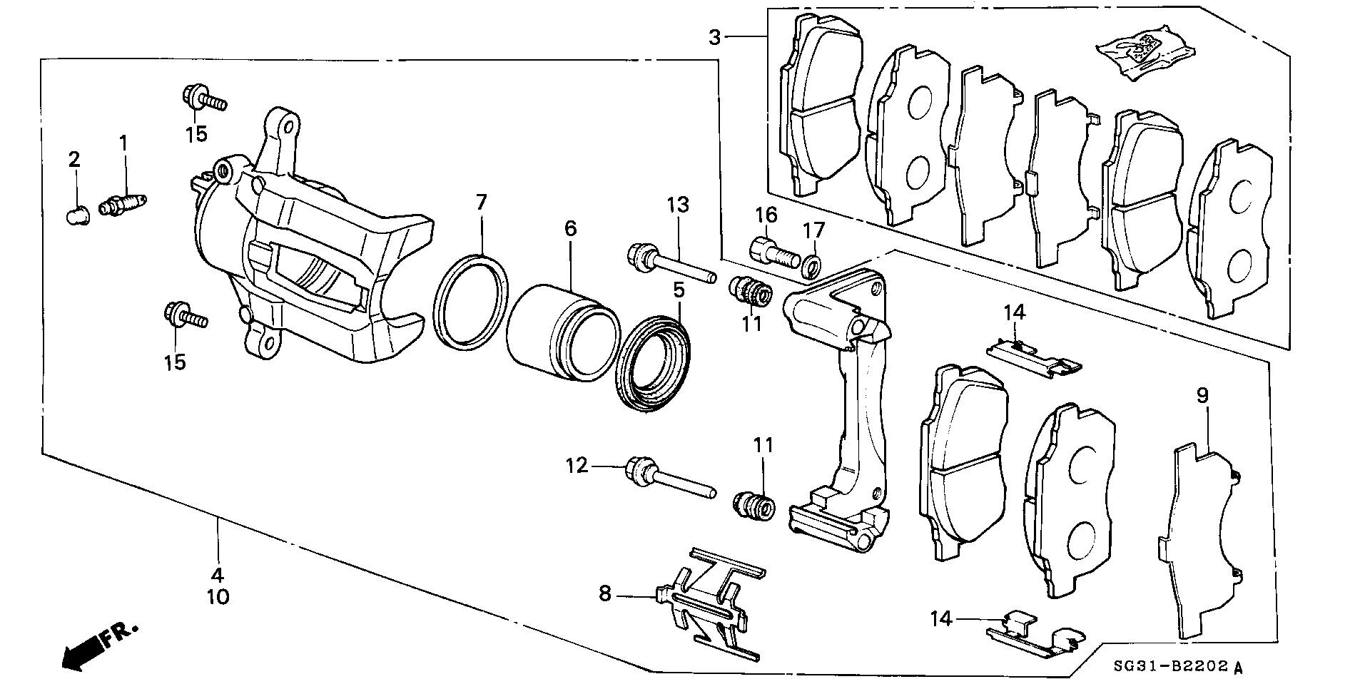 FRONT BRAKE CALIPERS (15CC ES35F)