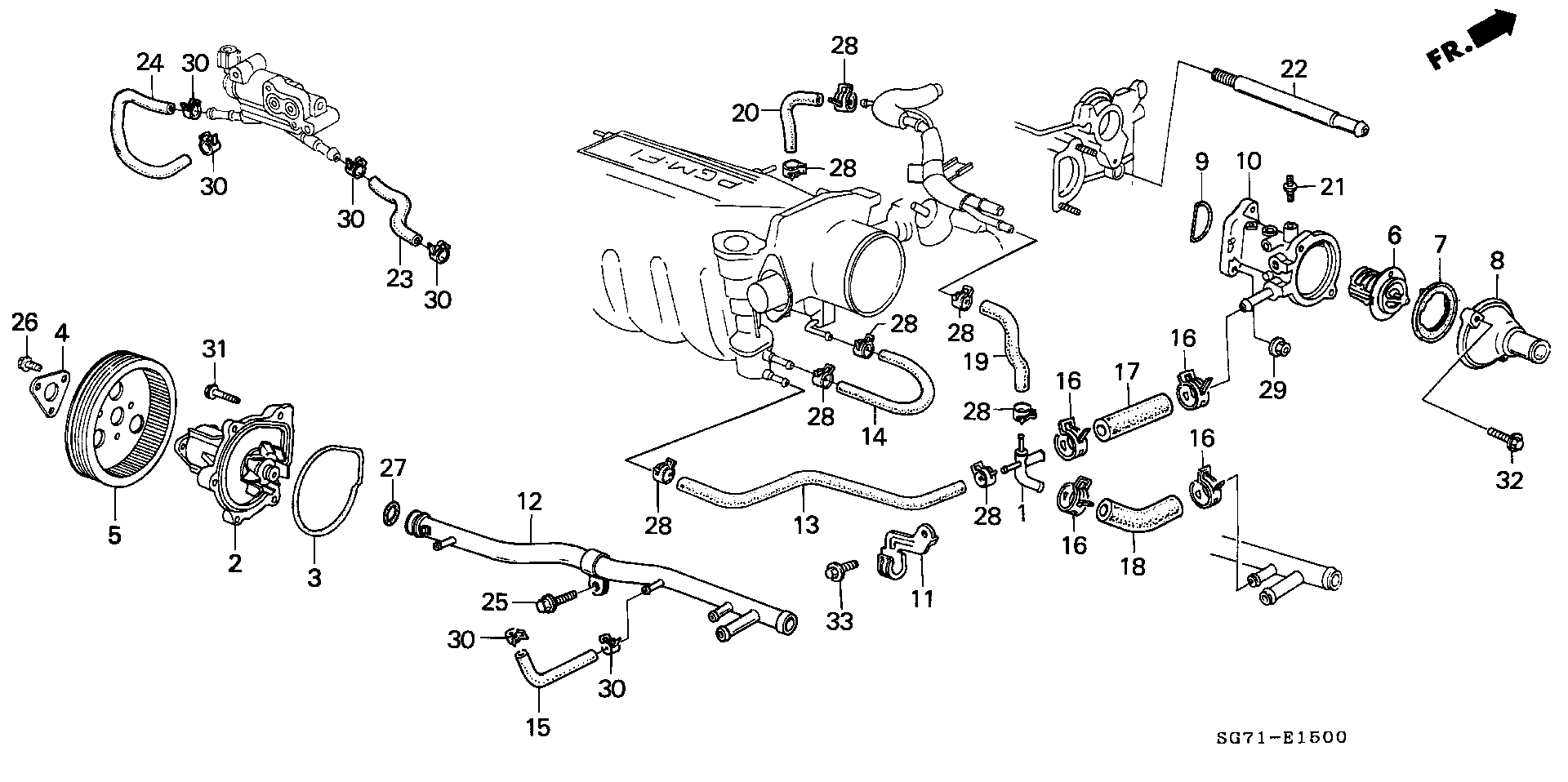 WATER PUMP/ THERMOSTAT