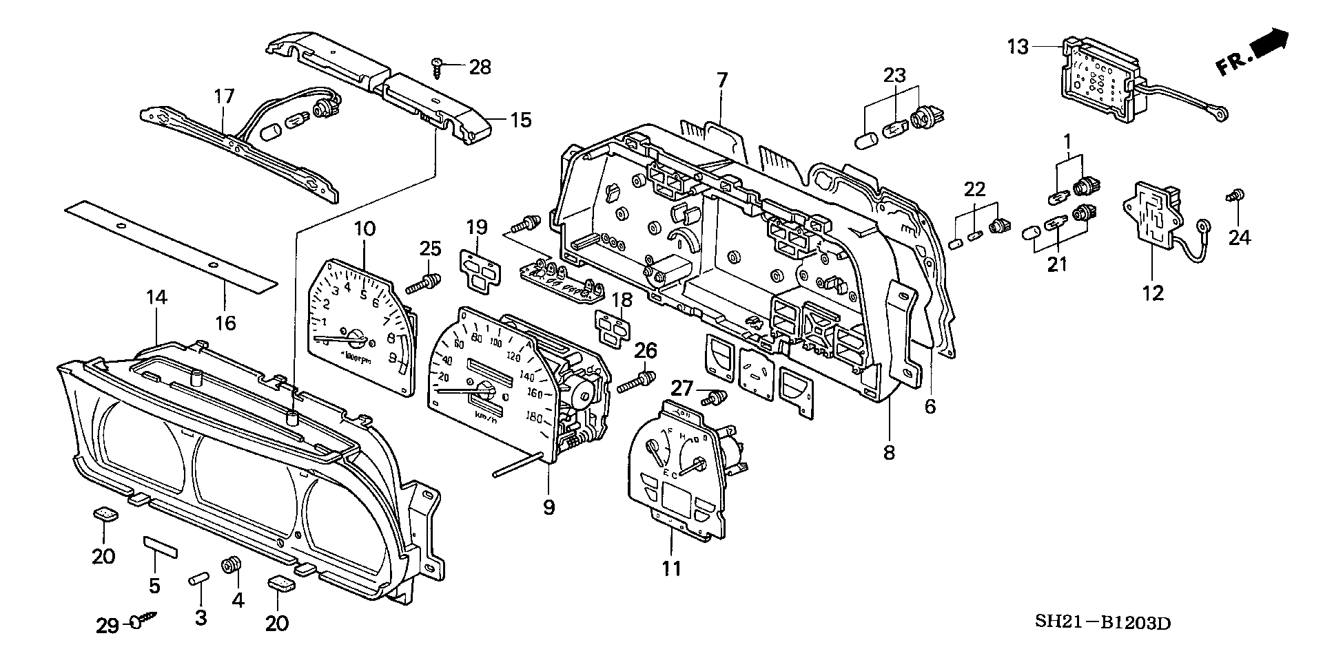 METER  COMPONENT PARTS (ND) (DOHC VTEC)