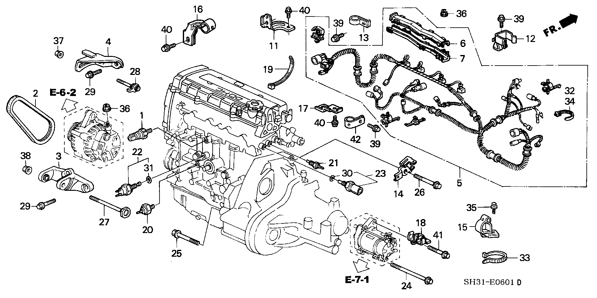 ENGINE SUB CODE/ A.C. GENERATOR BRACKET