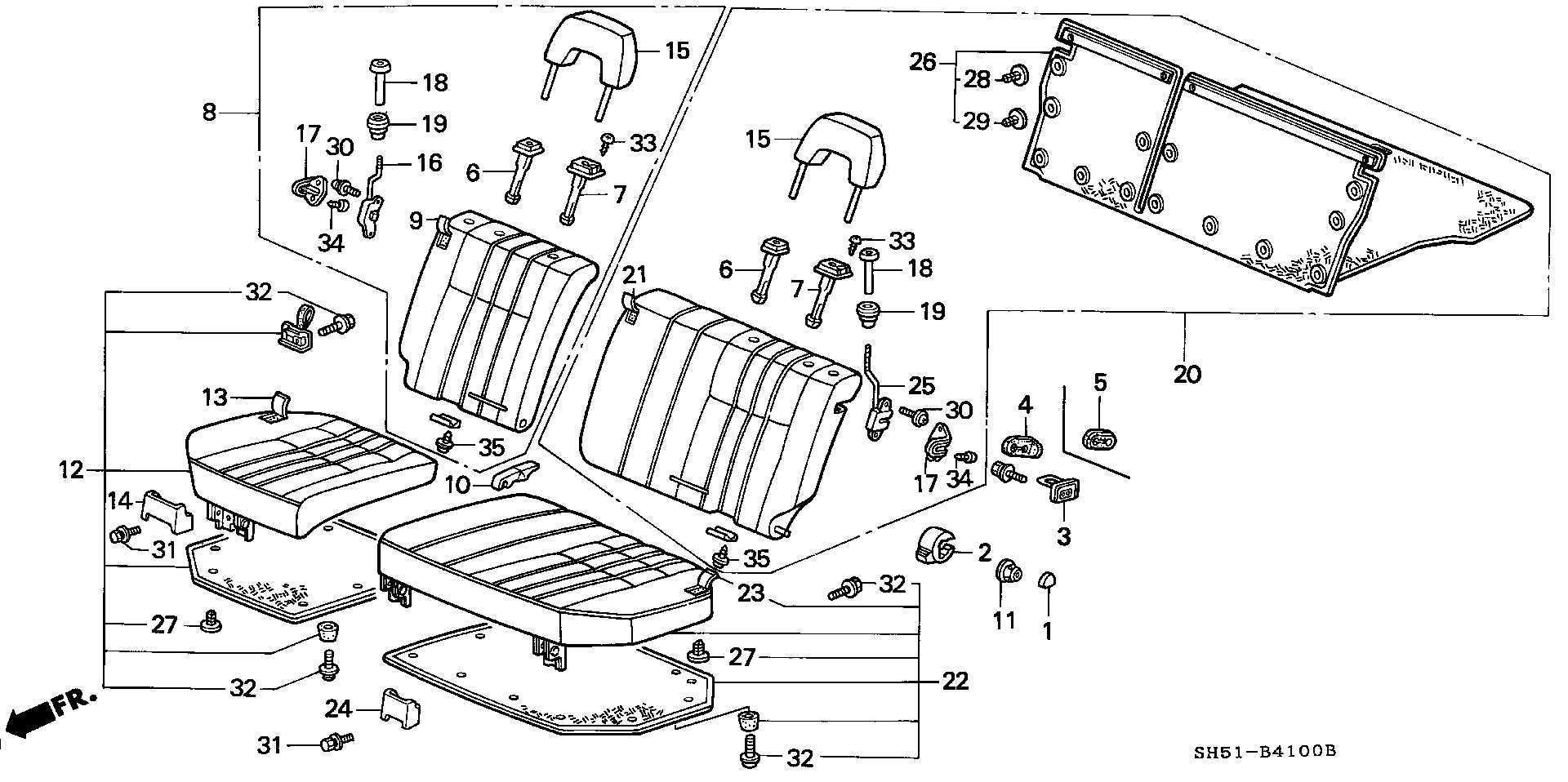 REAR SEAT(  POSSIBLE TO DIVIDE. TYPE )