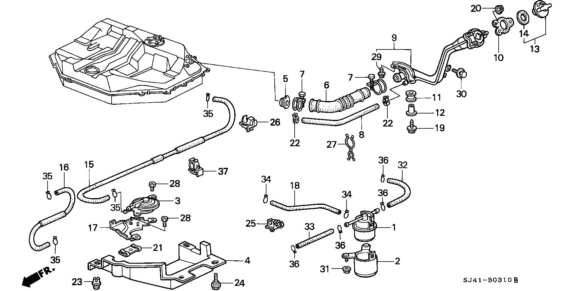 FUEL FILLER- PIPE/ TUBE (2WD)