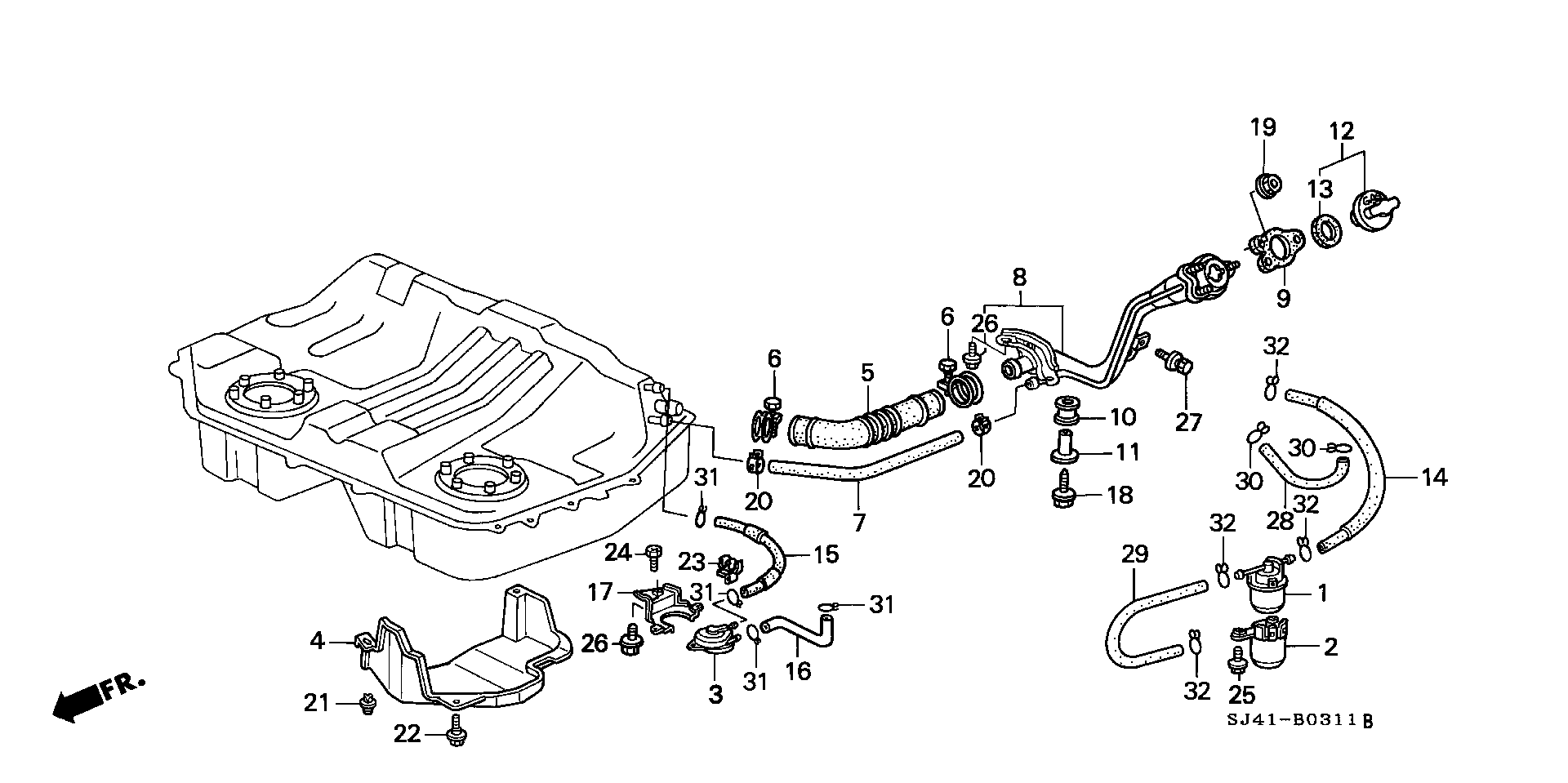 FUEL FILLER- PIPE/ TUBE (4WD)