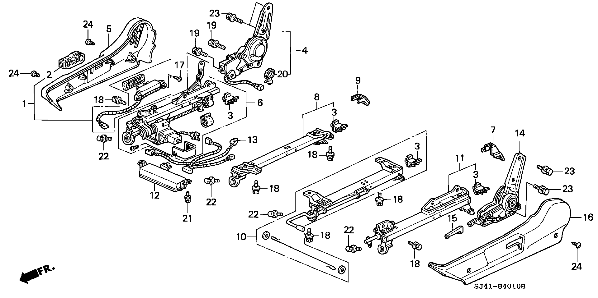 FRONT SEAT SHORT PARTS  (  ELECTRIC )