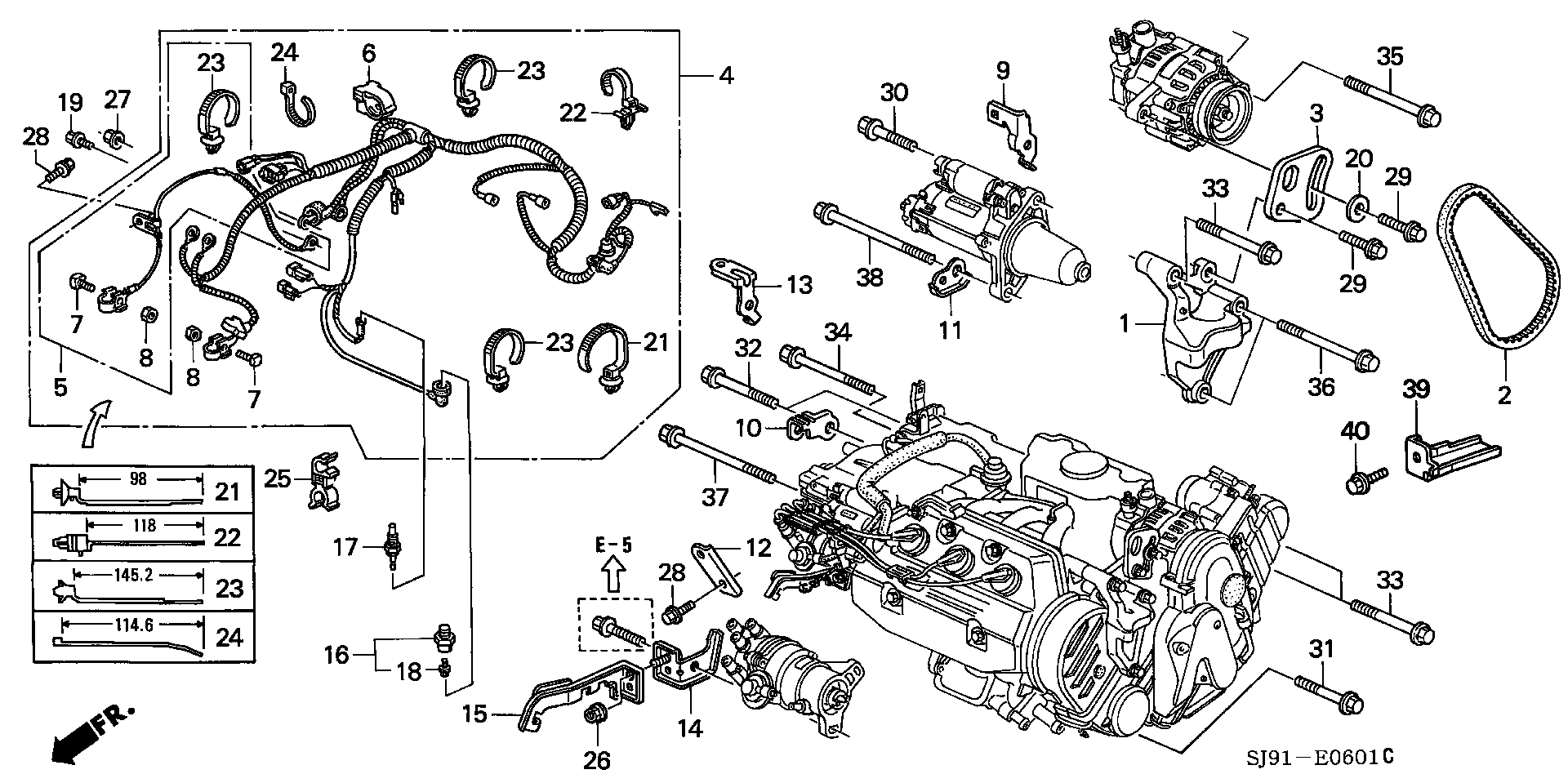 ENGINE WIRE HARNESS( CARBURETOR) (210)