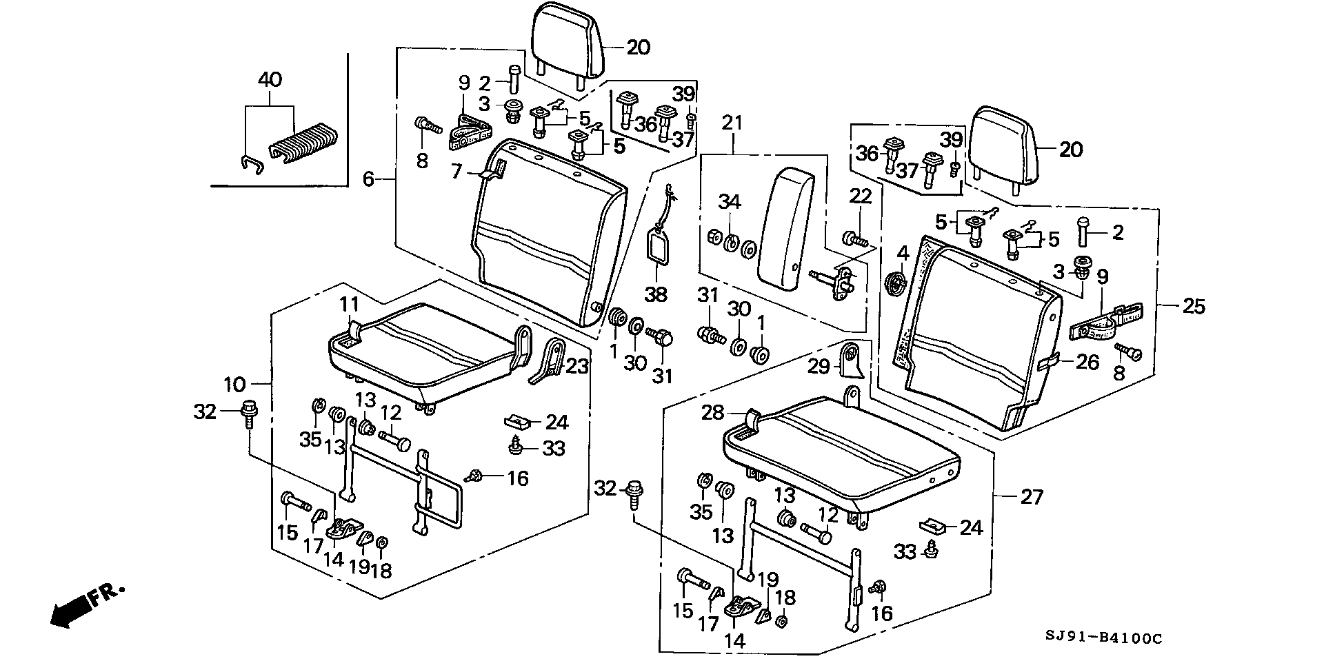 REAR SEAT(  POSSIBLE TO DIVIDE. TYPE )