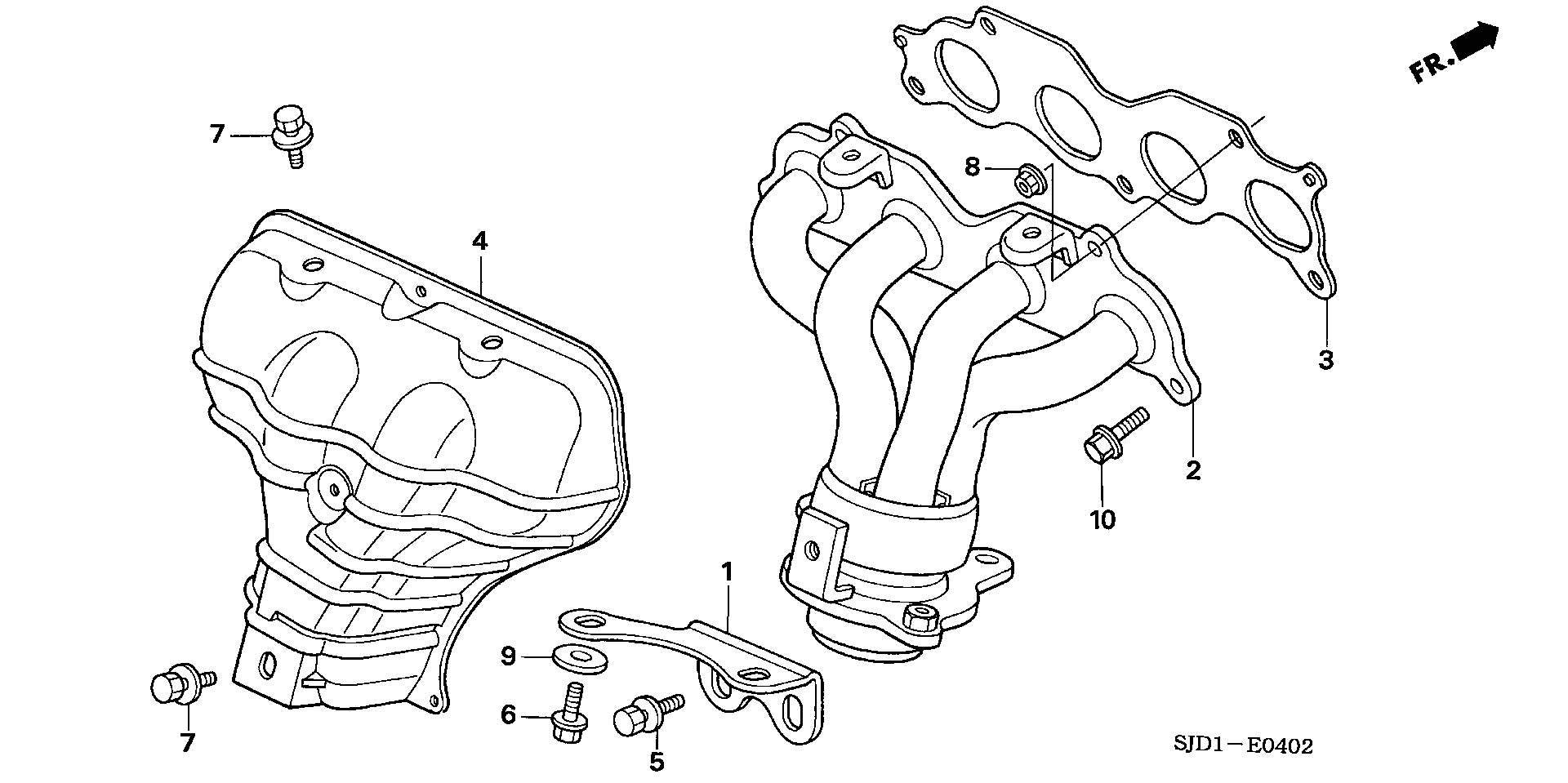 EXHAUST MANIFOLD(2.0L) (4WD)