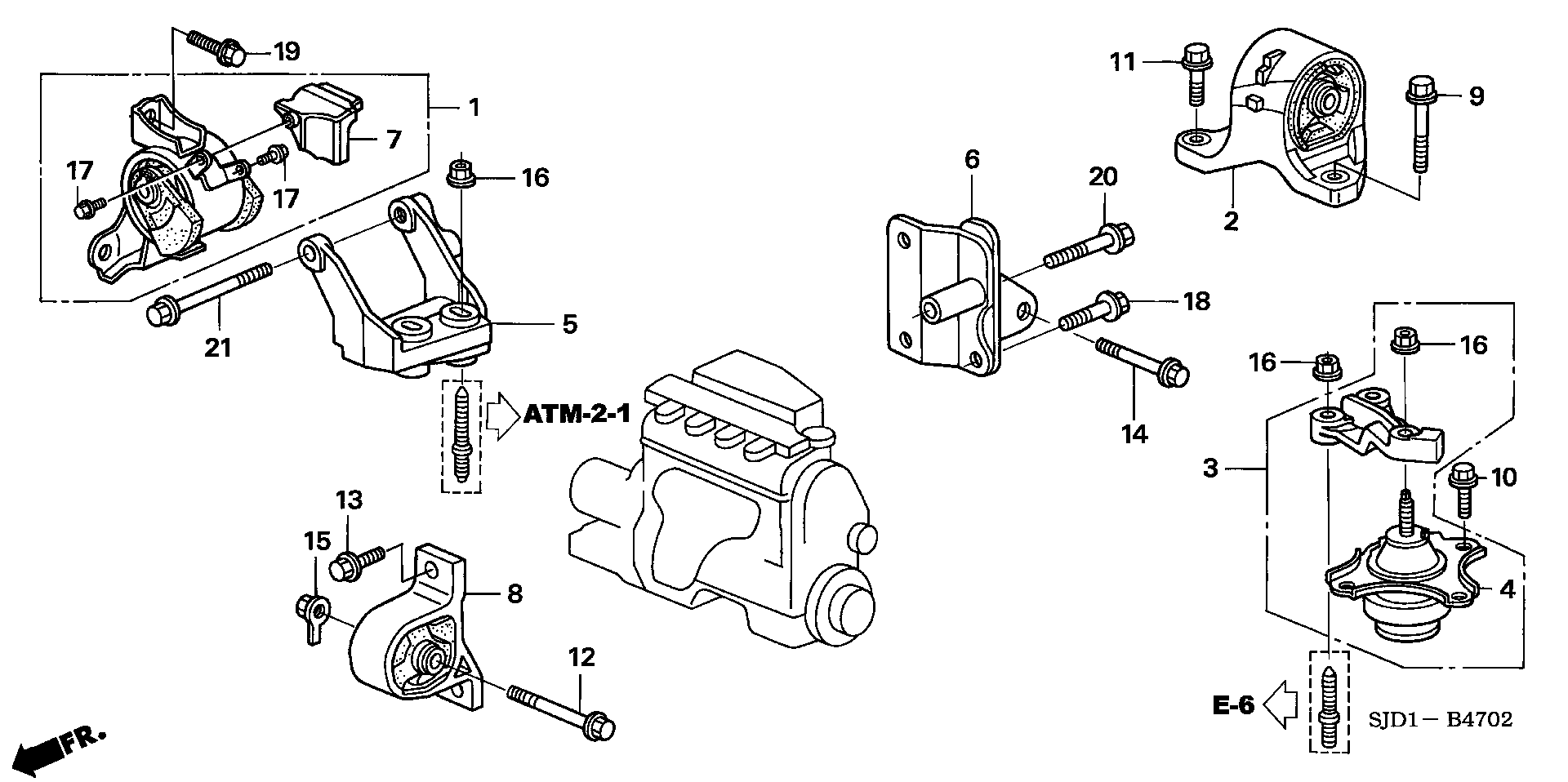 ENGINE MOUNT(1.7L) (4WD)