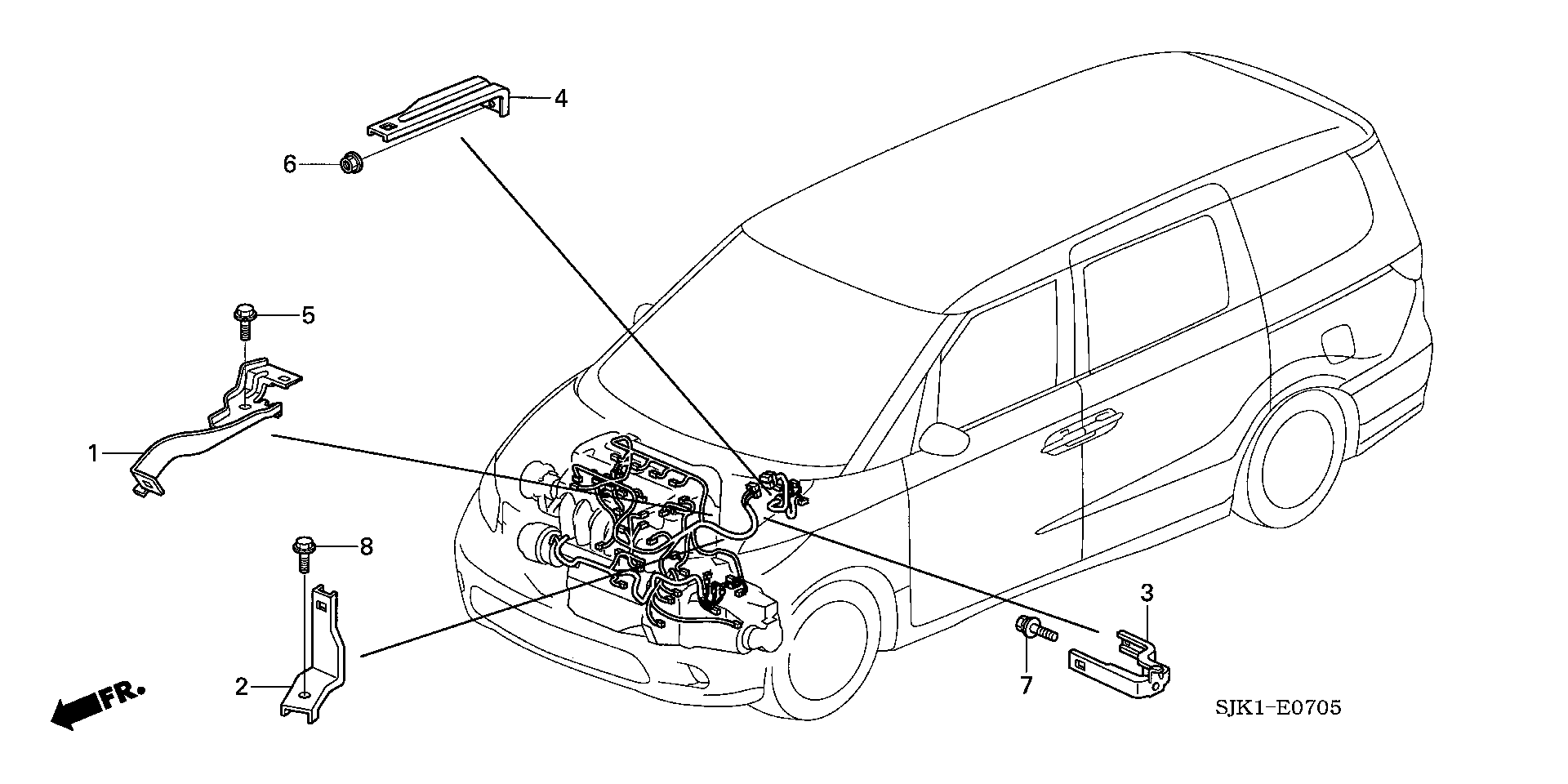 ENGINE WIRE HARNESS STAY(L4)
