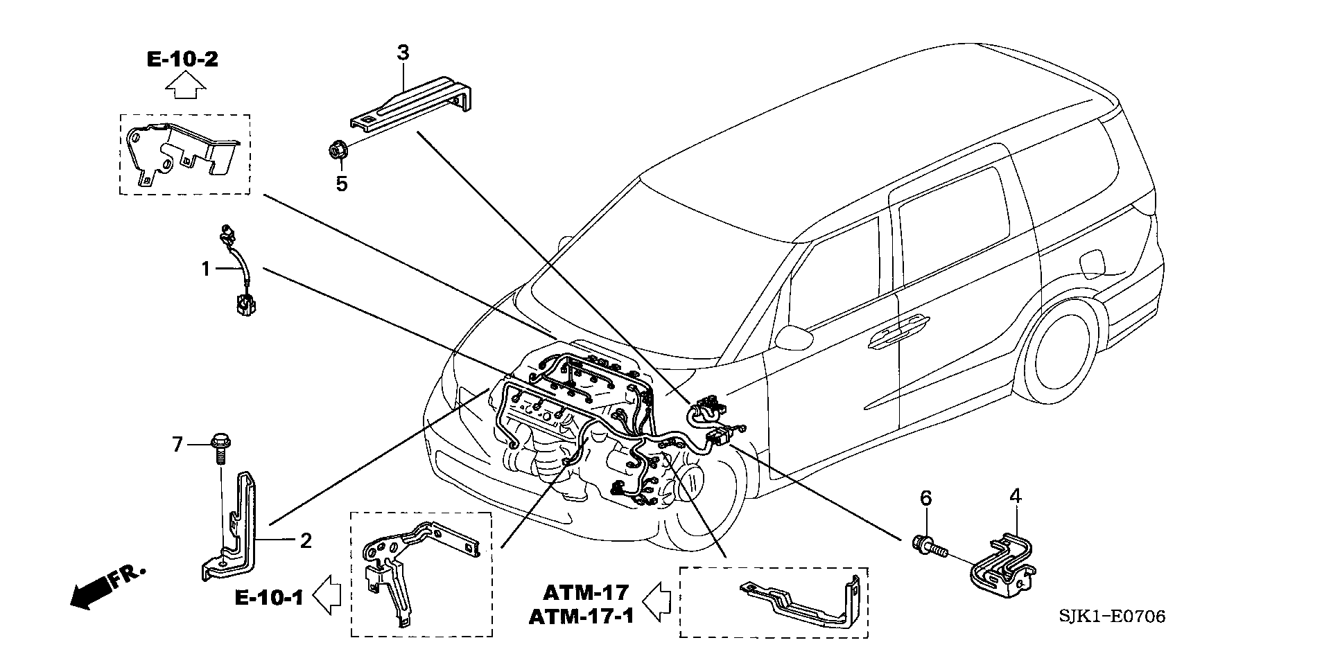 ENGINE WIRE HARNESS STAY(V6)