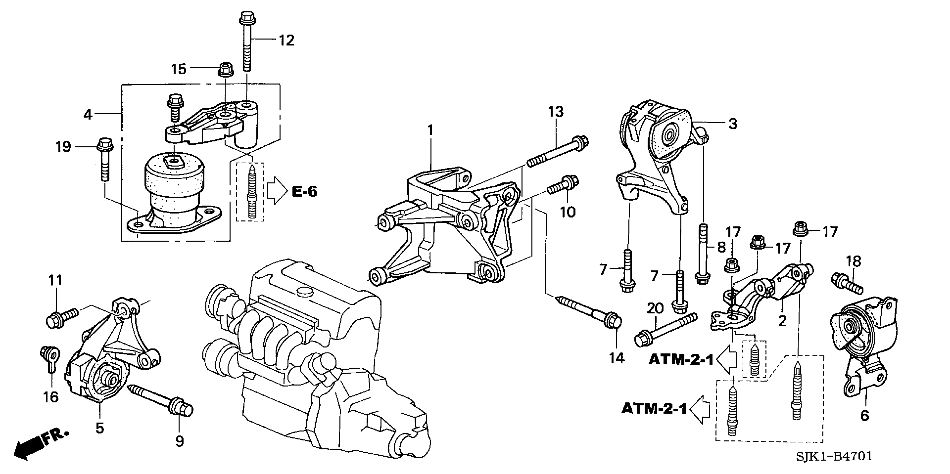 ENGINE MOUNT(L4)(4WD)