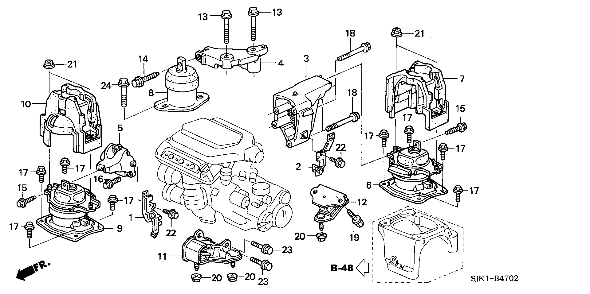 ENGINE MOUNT(V6)(2WD)