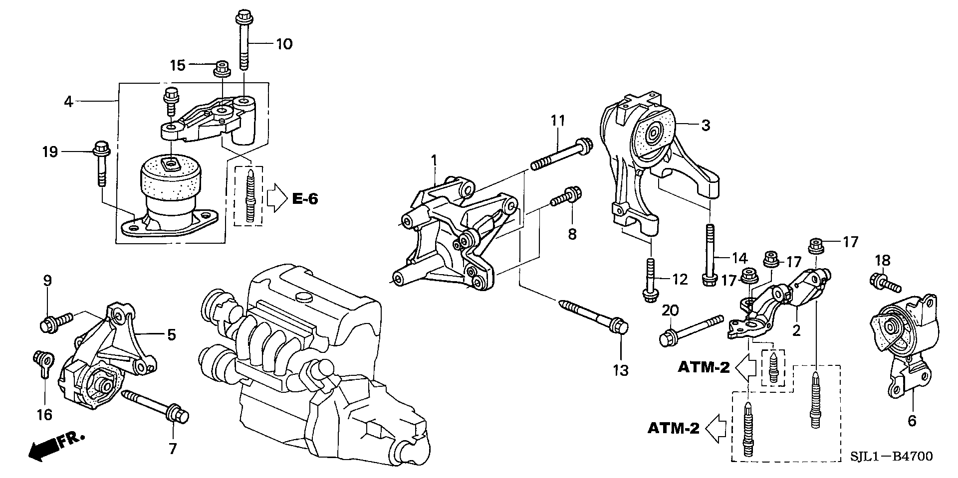 ENGINE MOUNT(L4)(2WD)