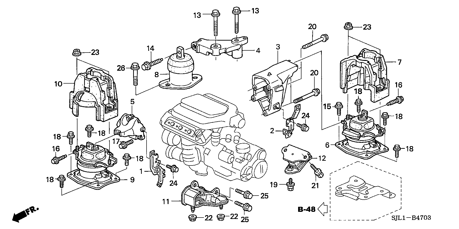 ENGINE MOUNT(V6)(4WD)
