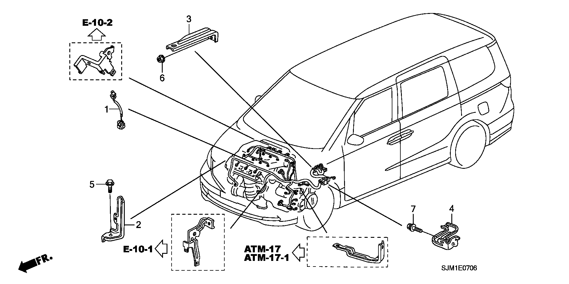 ENGINE WIRE HARNESS STAY(V6)