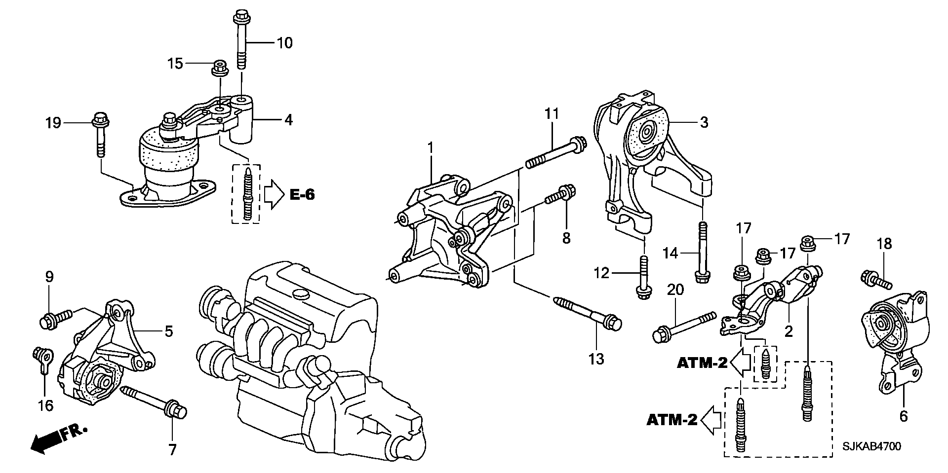 ENGINE MOUNT(L4)(2WD)