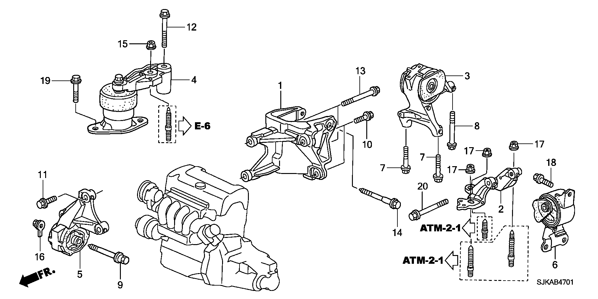 ENGINE MOUNT(L4)(4WD)