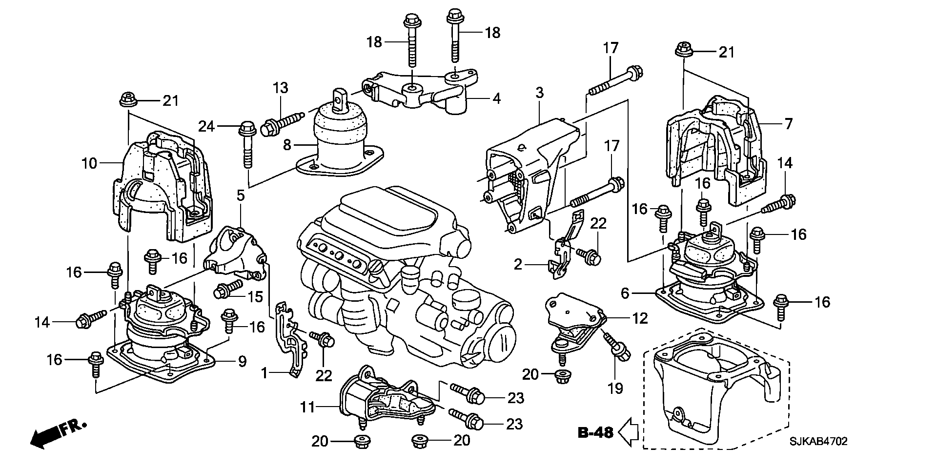 ENGINE MOUNT(V6)(2WD)