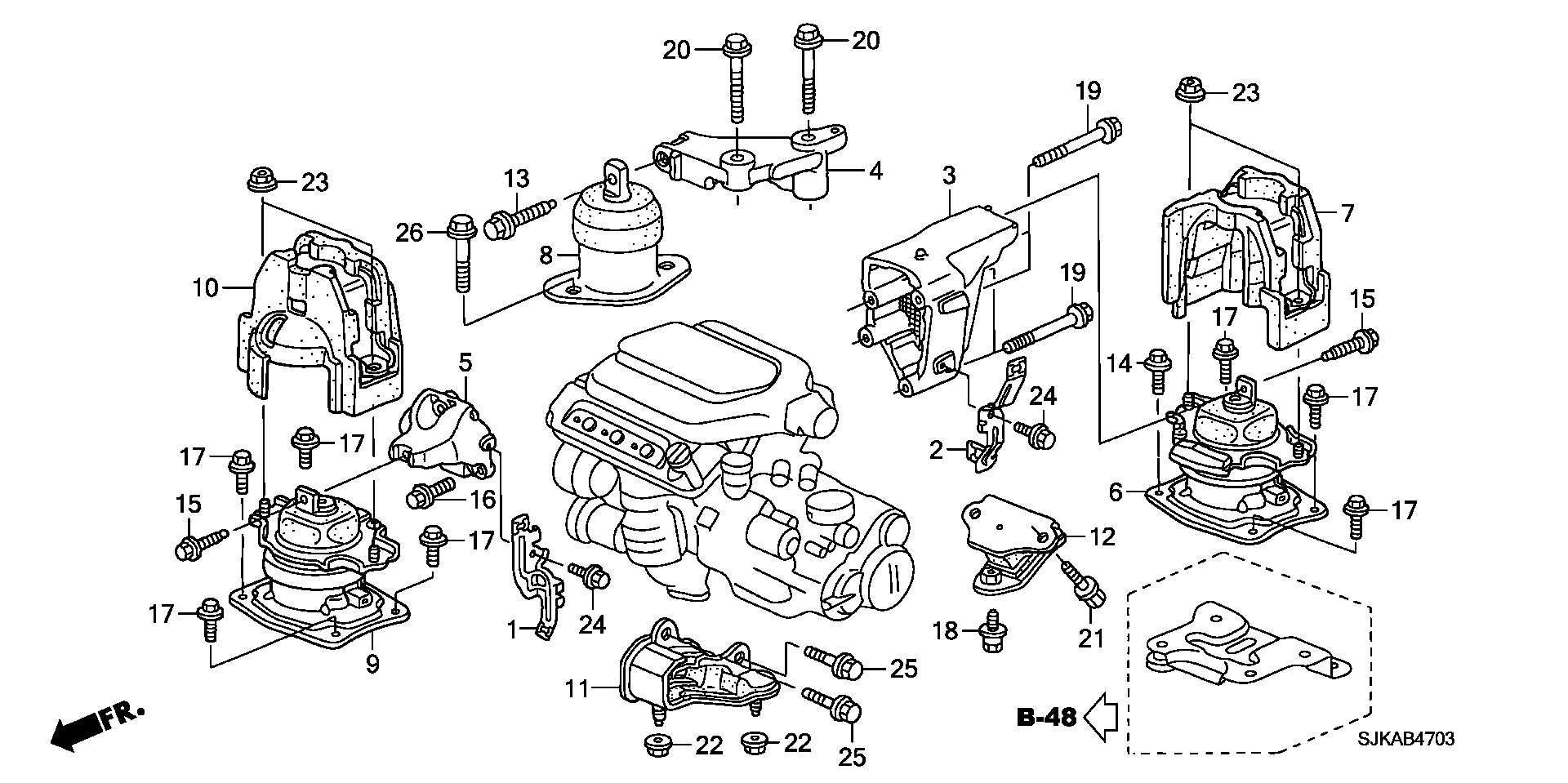 ENGINE MOUNT(V6)(4WD)