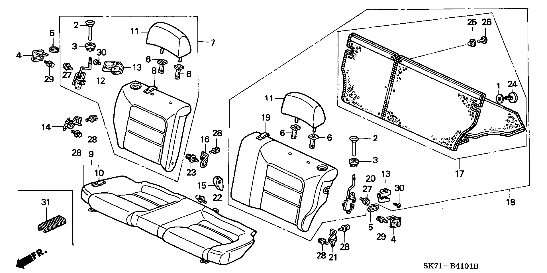 REAR SEAT(  DIVISION TYPE )