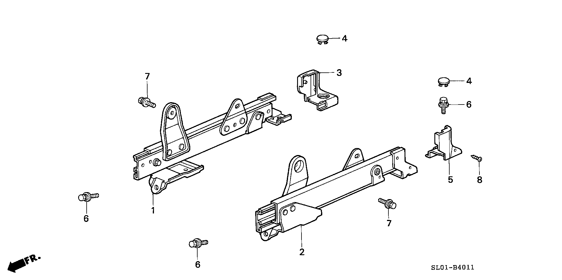 SEAT  COMPONENT PARTS (  PASSENGER'S SEAT SIDE ) (  STATIONARY TYPE )