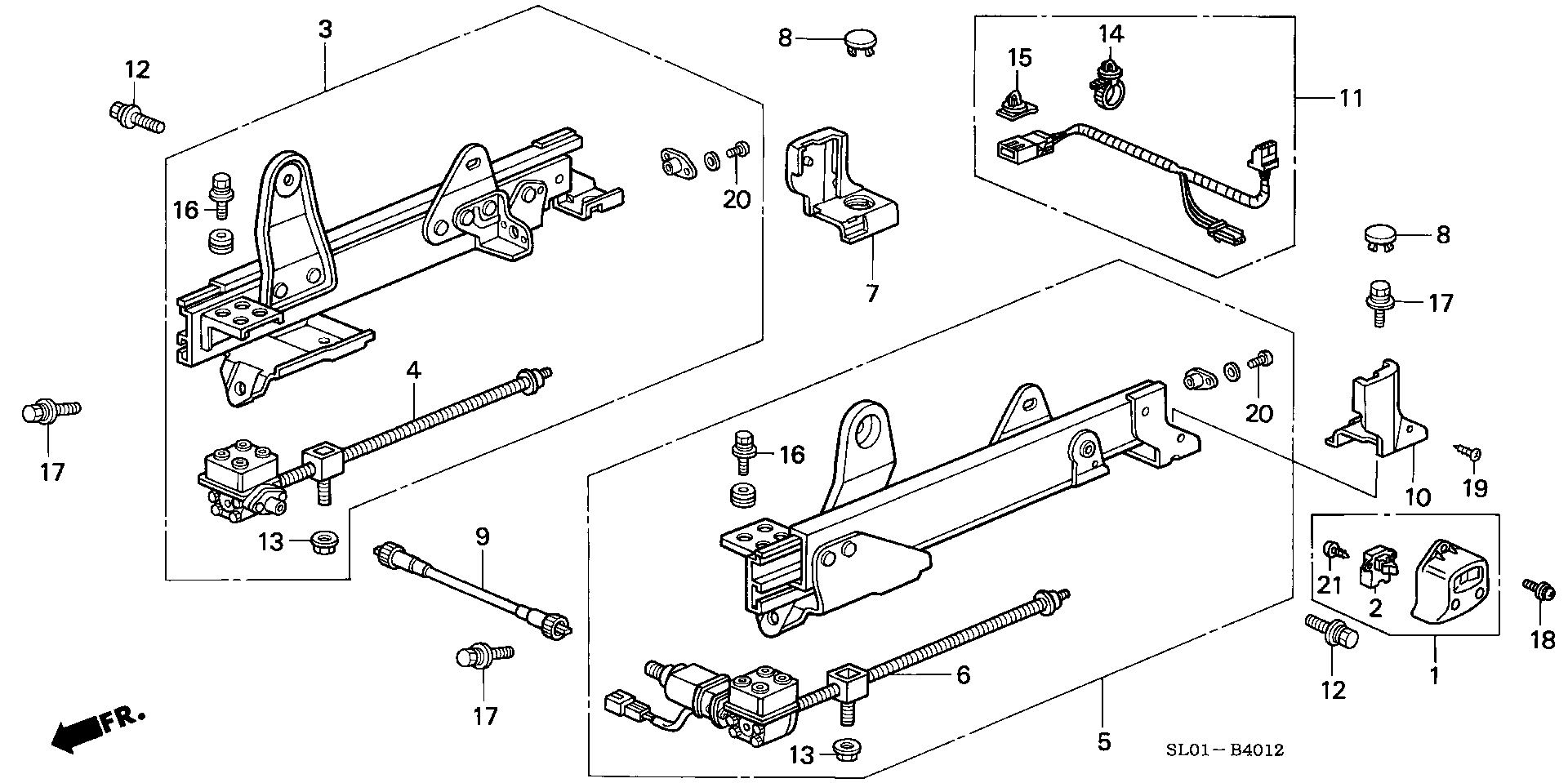 SEAT  COMPONENT PARTS (  PASSENGER'S SEAT SIDE ) (  ELECTRIC )