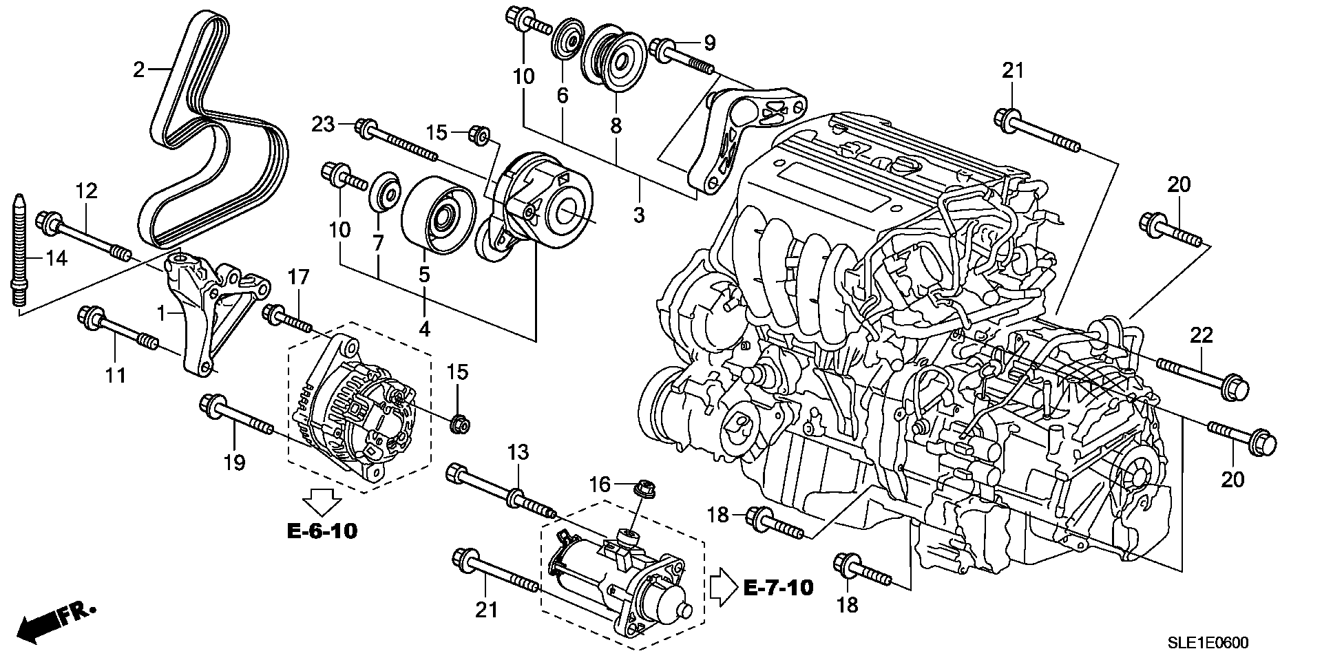 ENGINE MOUNTTING BRACKET/ TENSIONER