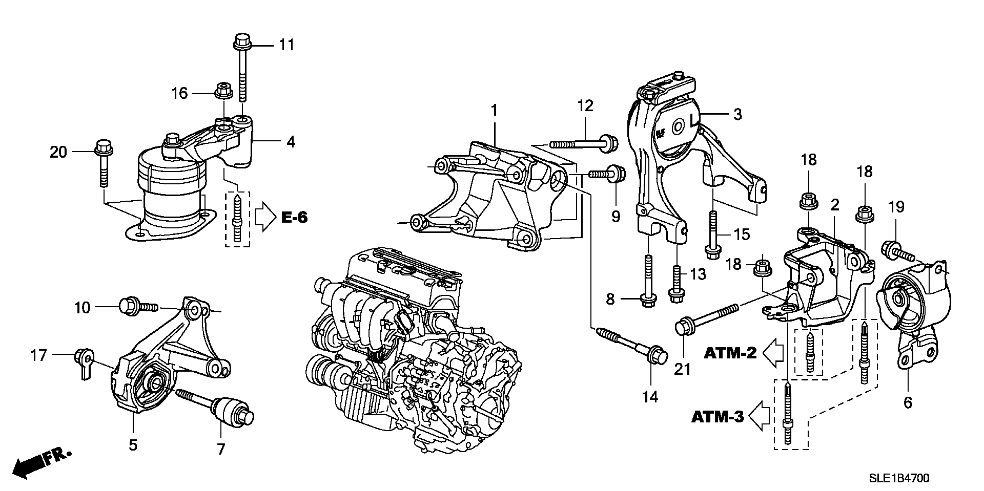 ENGINE MOUNT(2WD)(CVT)