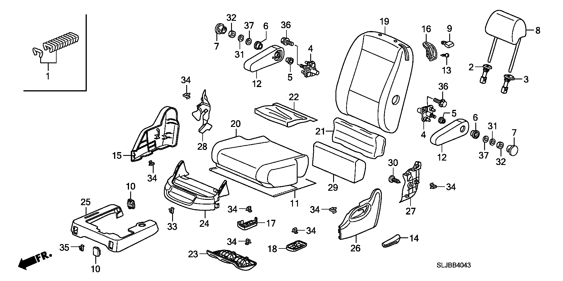 MIDDLE SEAT(L.) ( CAPTAIN SEAT)