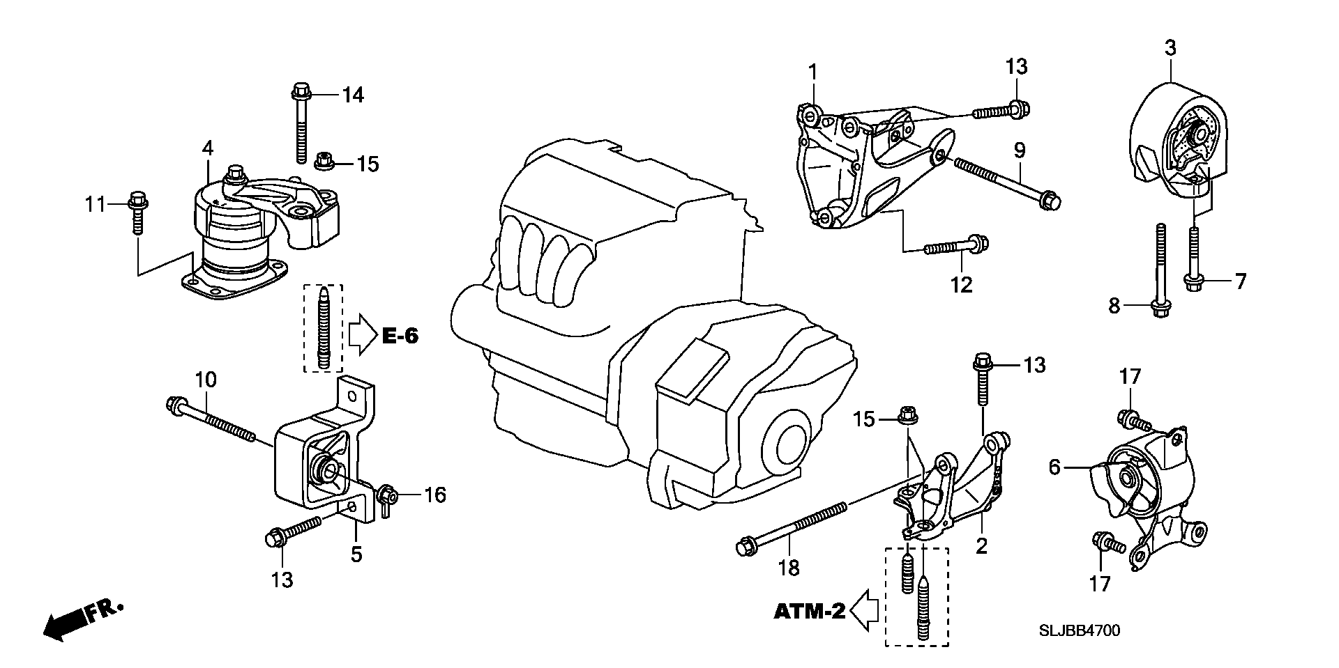 ENGINE MOUNT(AT) (2WD)