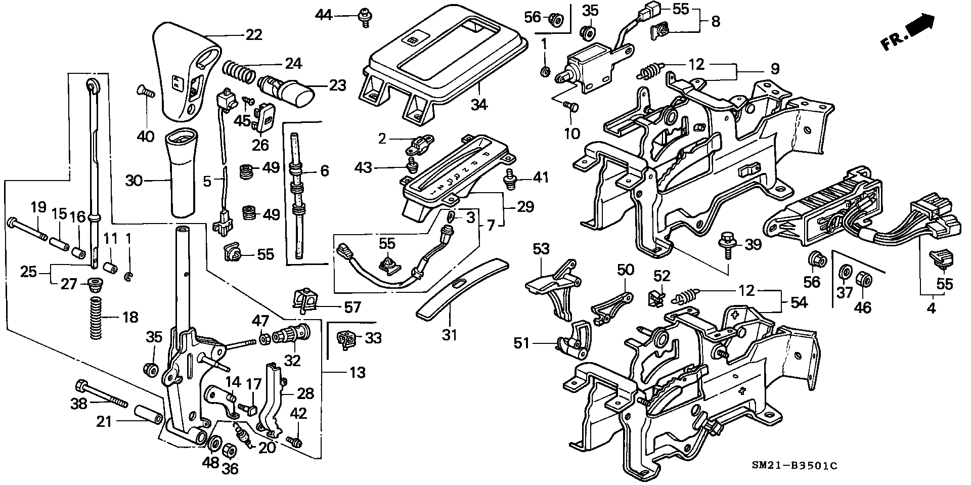 SELECT LEVER(AT) (  RIGHT  STEERING WHEEL  CAR )