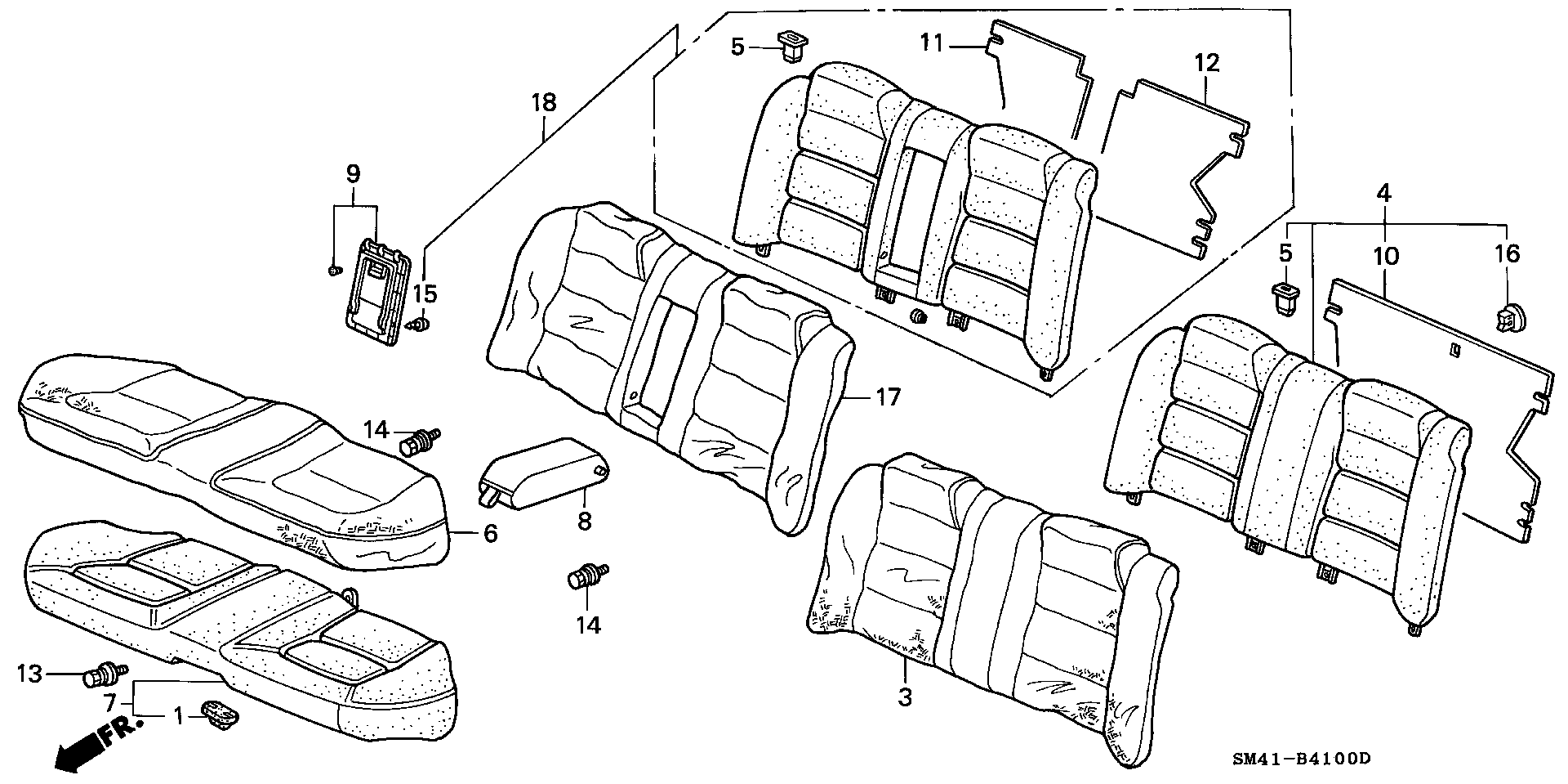 REAR SEAT(  STATIONARY TYPE )