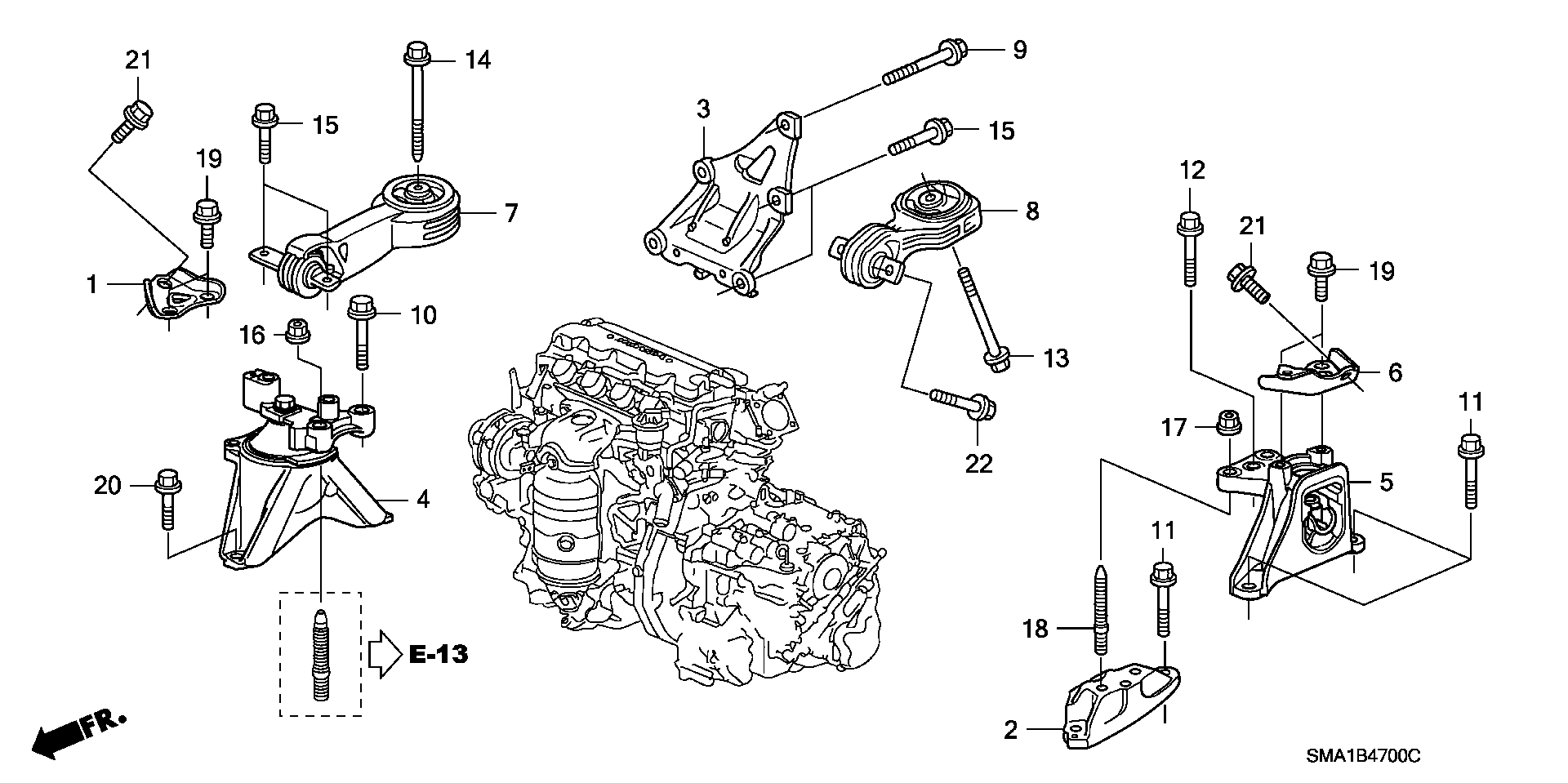 ENGINE MOUNT(1.8L) (2WD)