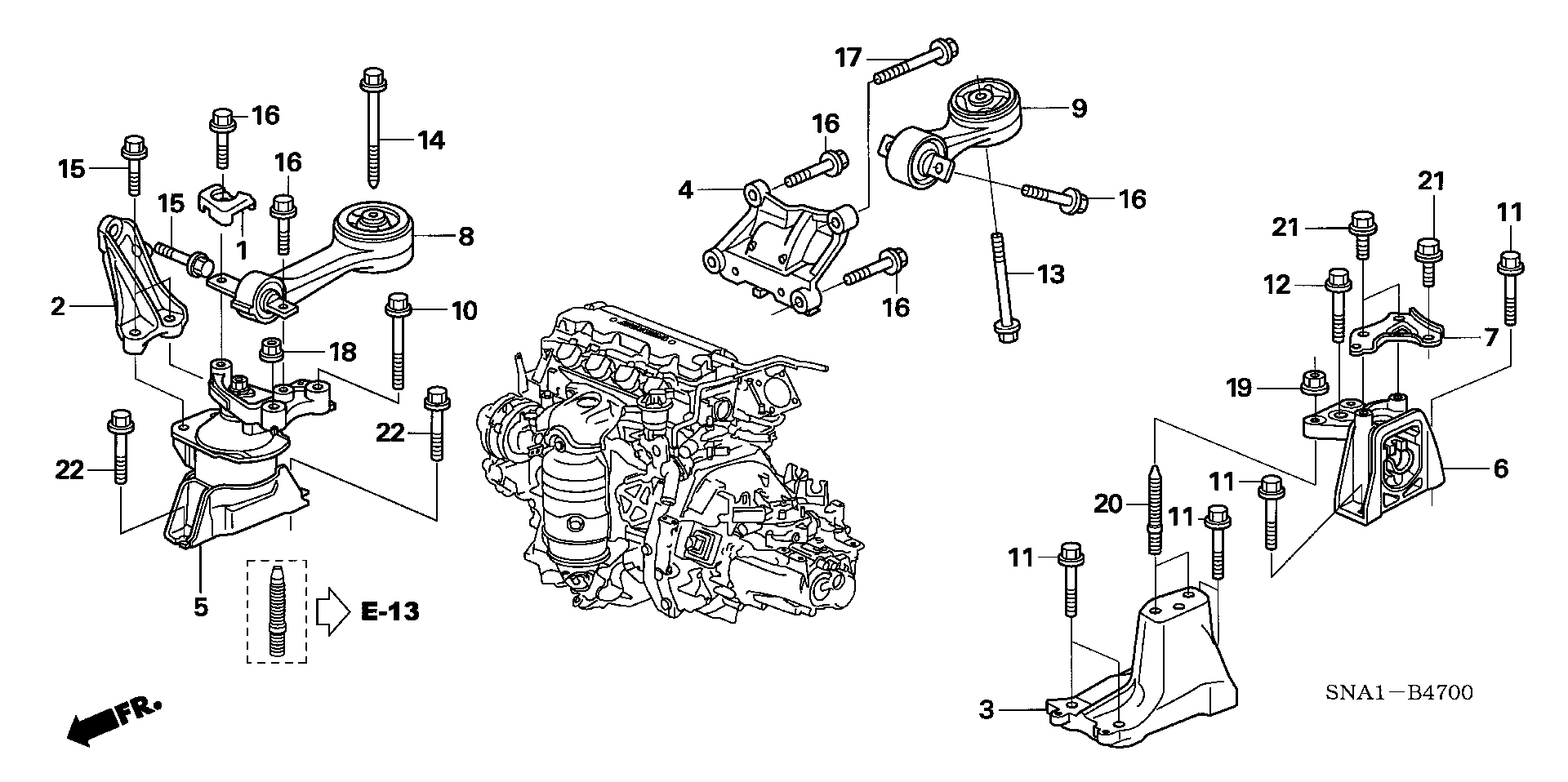 ENGINE MOUNT(1.8L) (MT)
