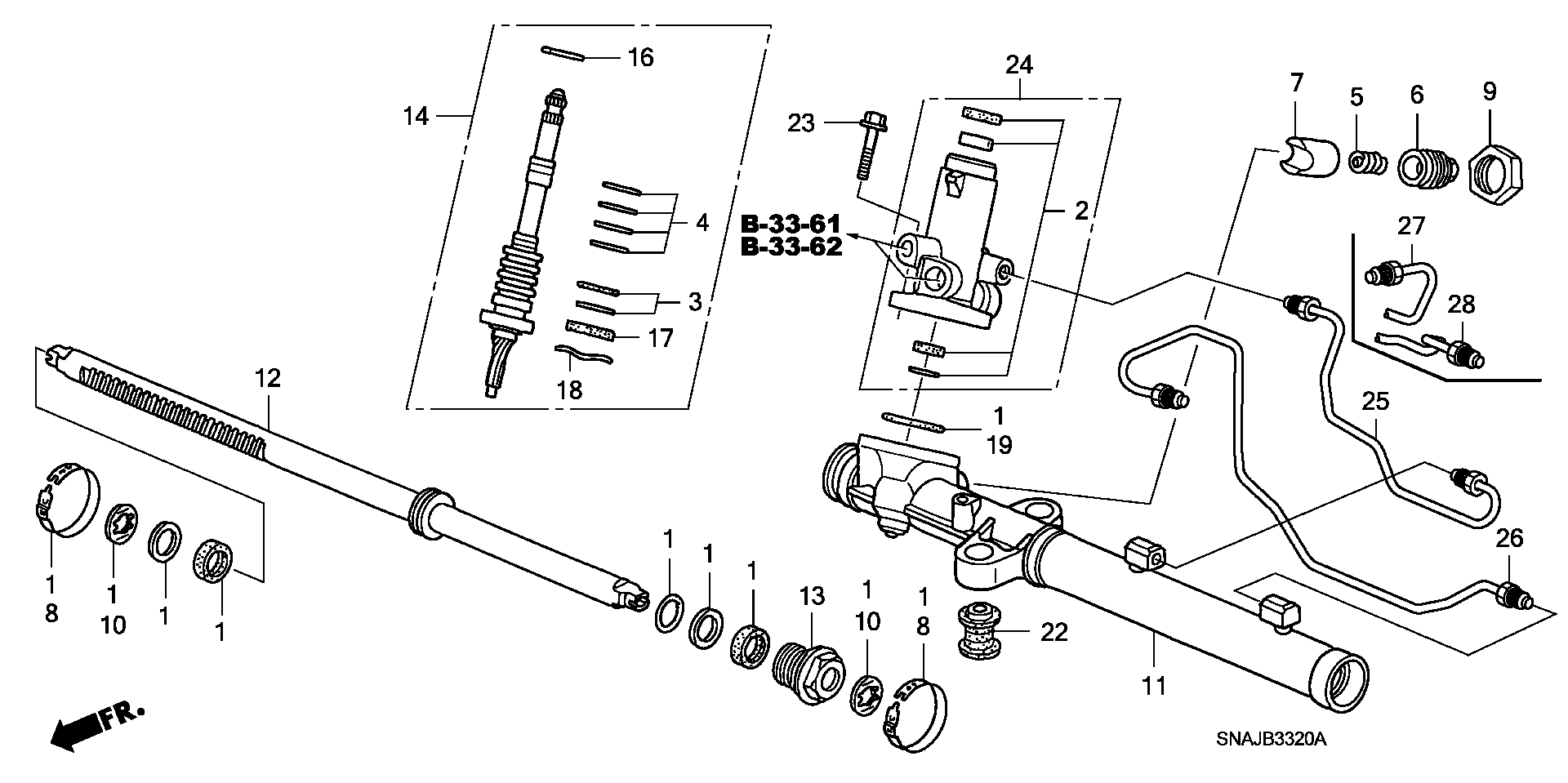 POWER STEERING GEARBOX SHORT PARTS (HPS)