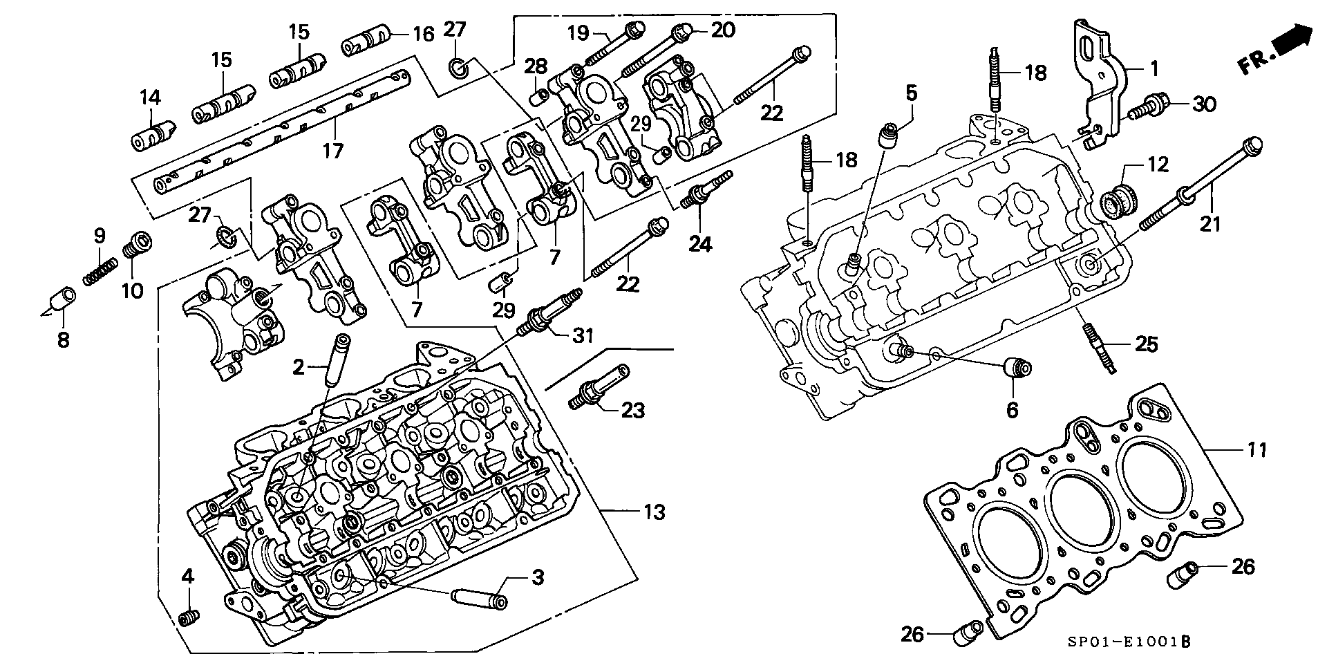 CYLINDER HEAD(  RIGHT SIDE )