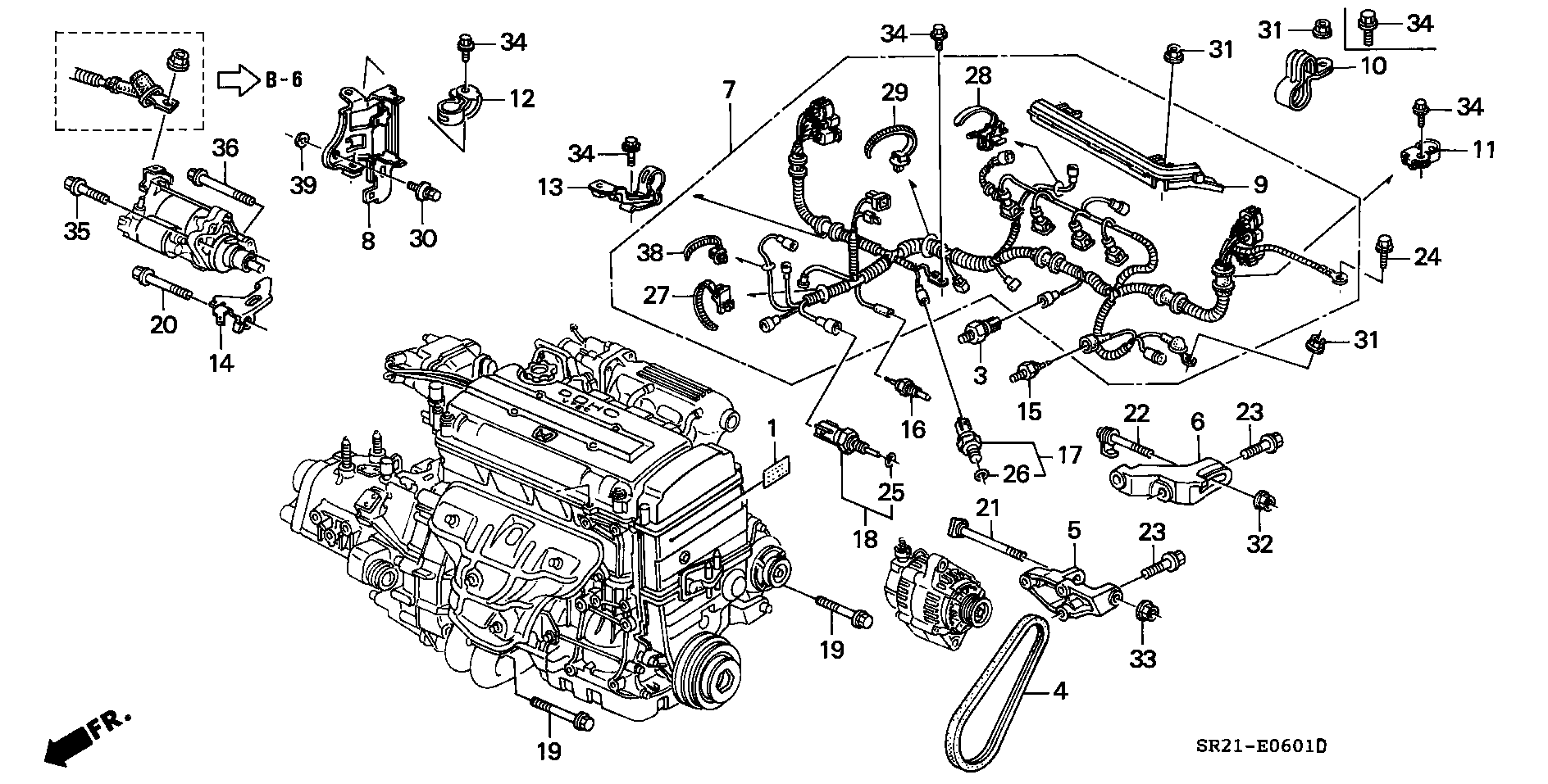 ENGINE WIRE HARNESS/ A.C.G. BRACKET(DOHC VTEC)