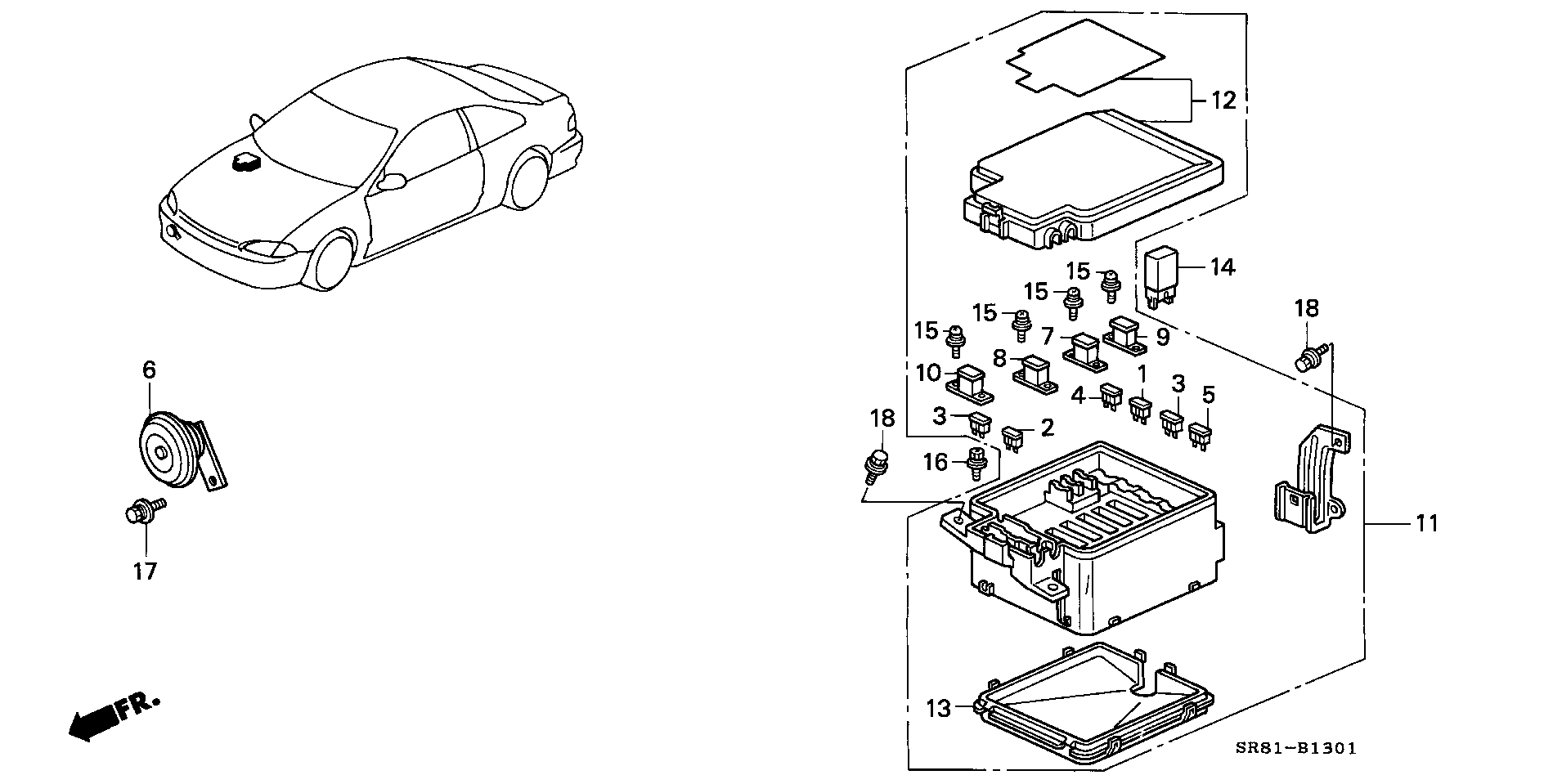 CONTROL UNIT( ENGINE ROOM) (  LEFT  STEERING WHEEL  CAR )