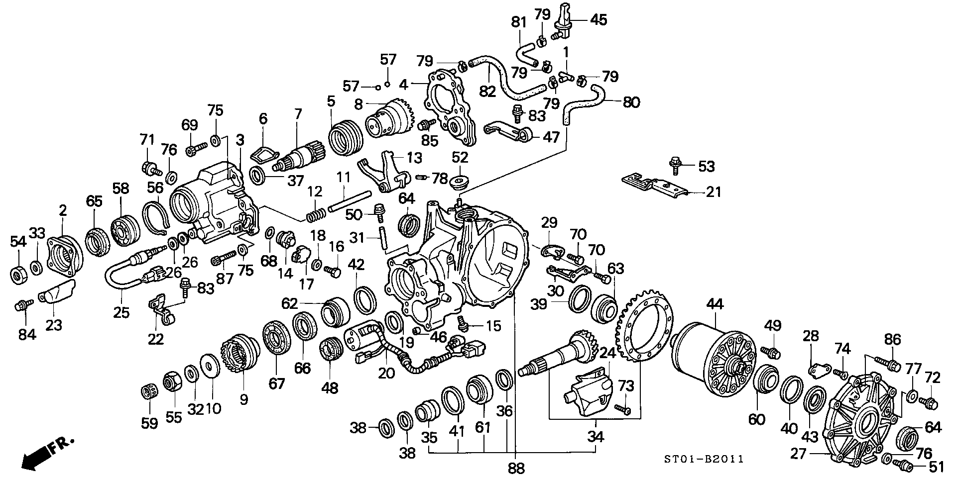 REAR DIFFERENTIAL(MA6:100) (ABS)