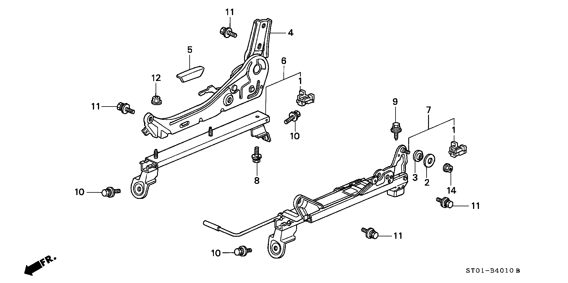 FRONT SEAT  COMPONENT PARTS (1) (  DRIVER`S SEAT SIDE   MANUAL )