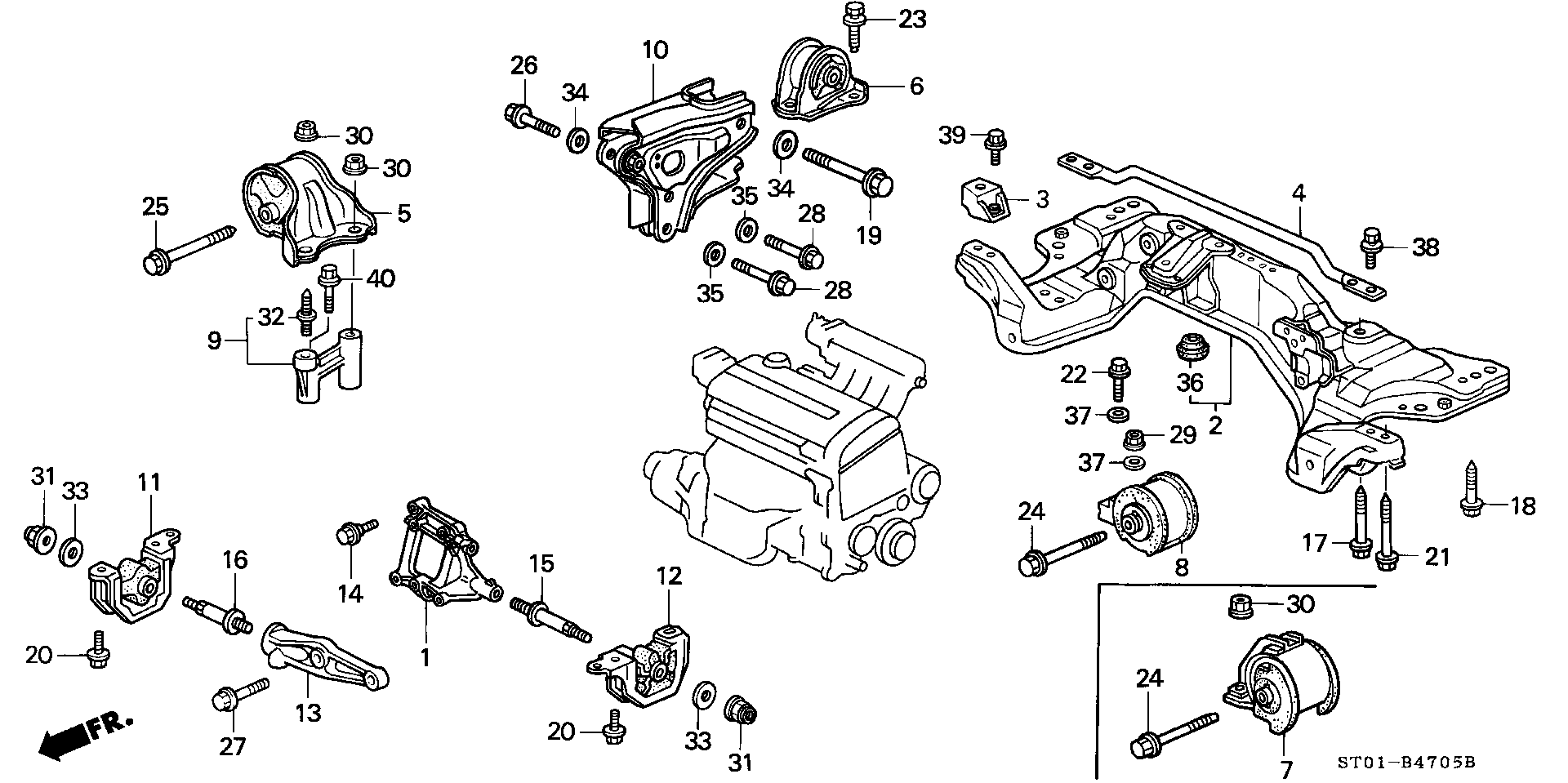 ENGINE MOUNT (AT)(1800CC)