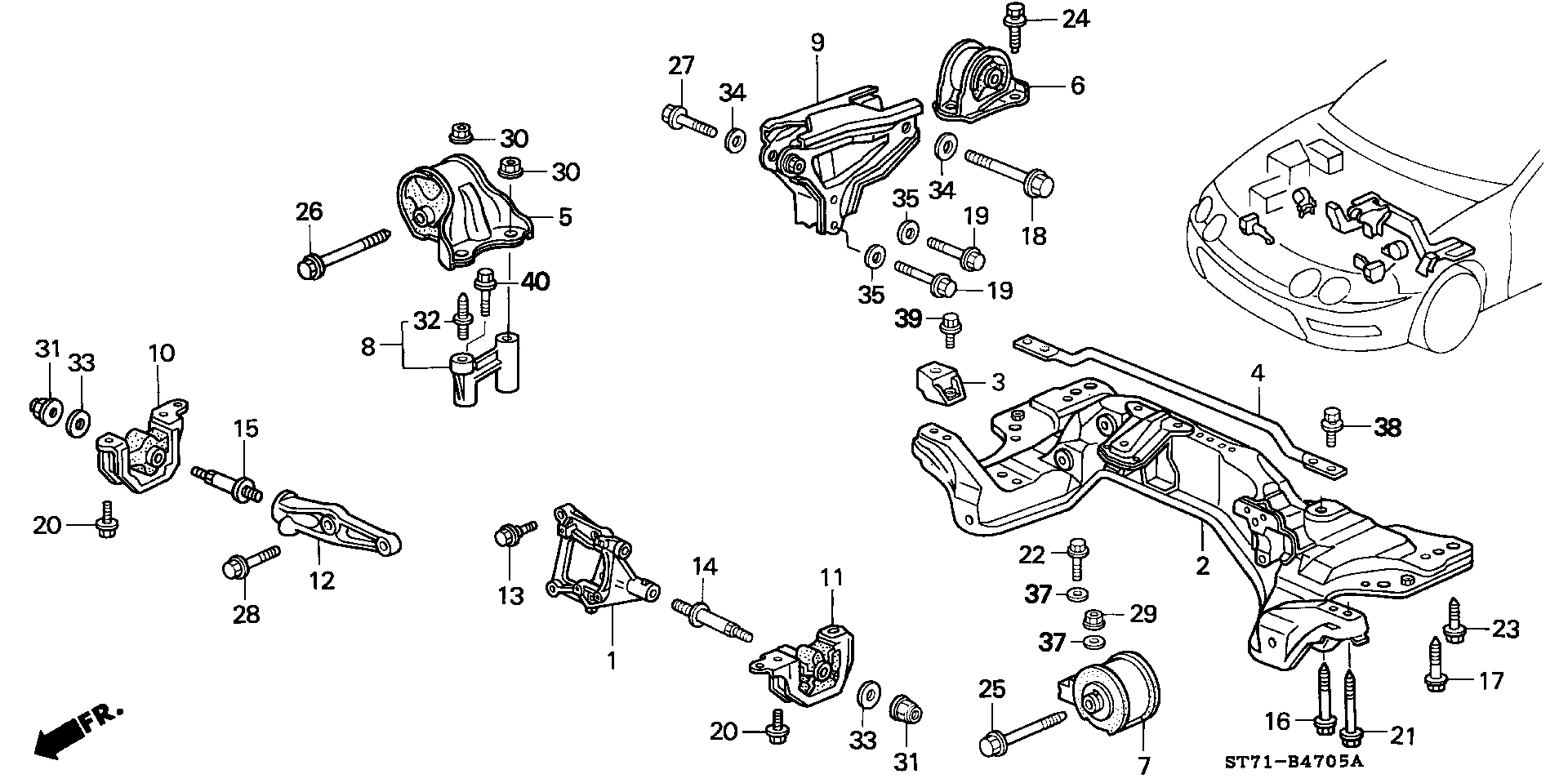 ENGINE MOUNT(1800CC)(AT)