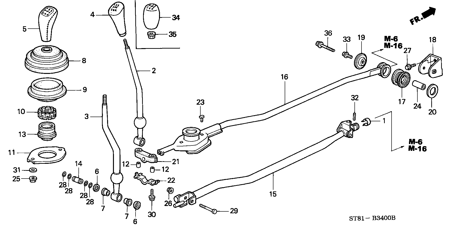SHIFT LEVER (2WD)